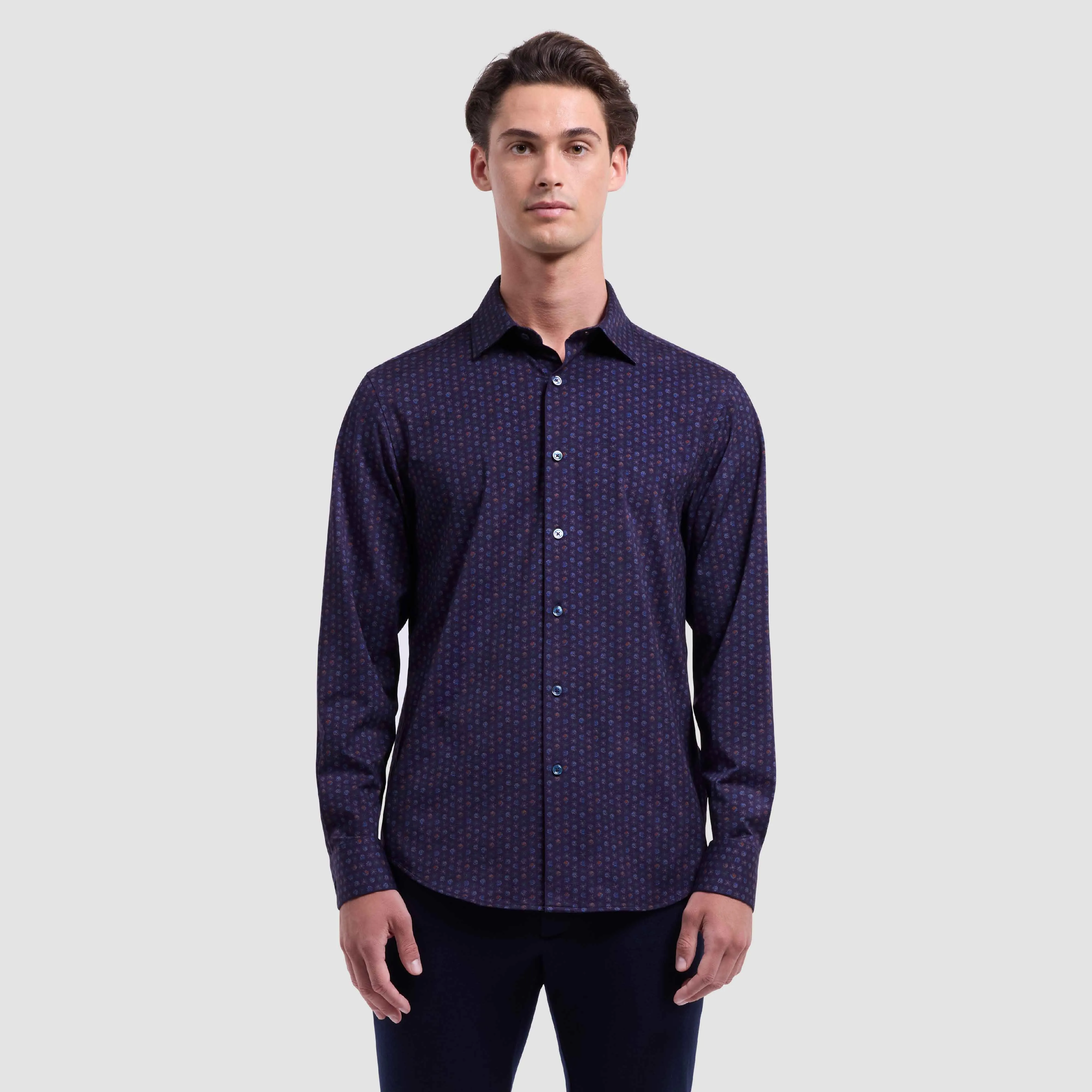 Jimmy Double-Sided Floral & Solid OoohCotton Shirt sold by Bugatchi product image thumbnail 2