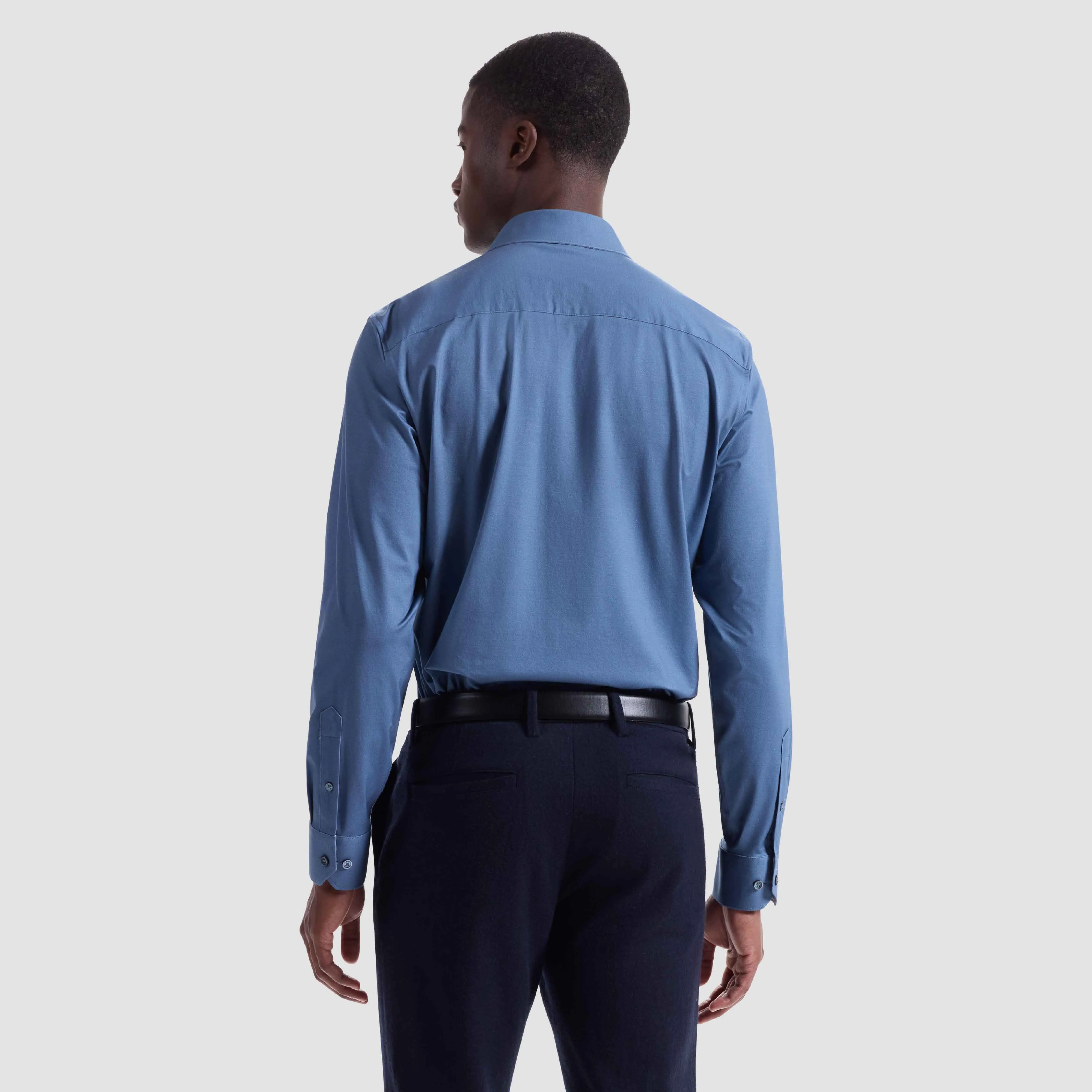 Jimmy Double-Sided Melange OoohCotton Shirt sold by Bugatchi product image thumbnail 4