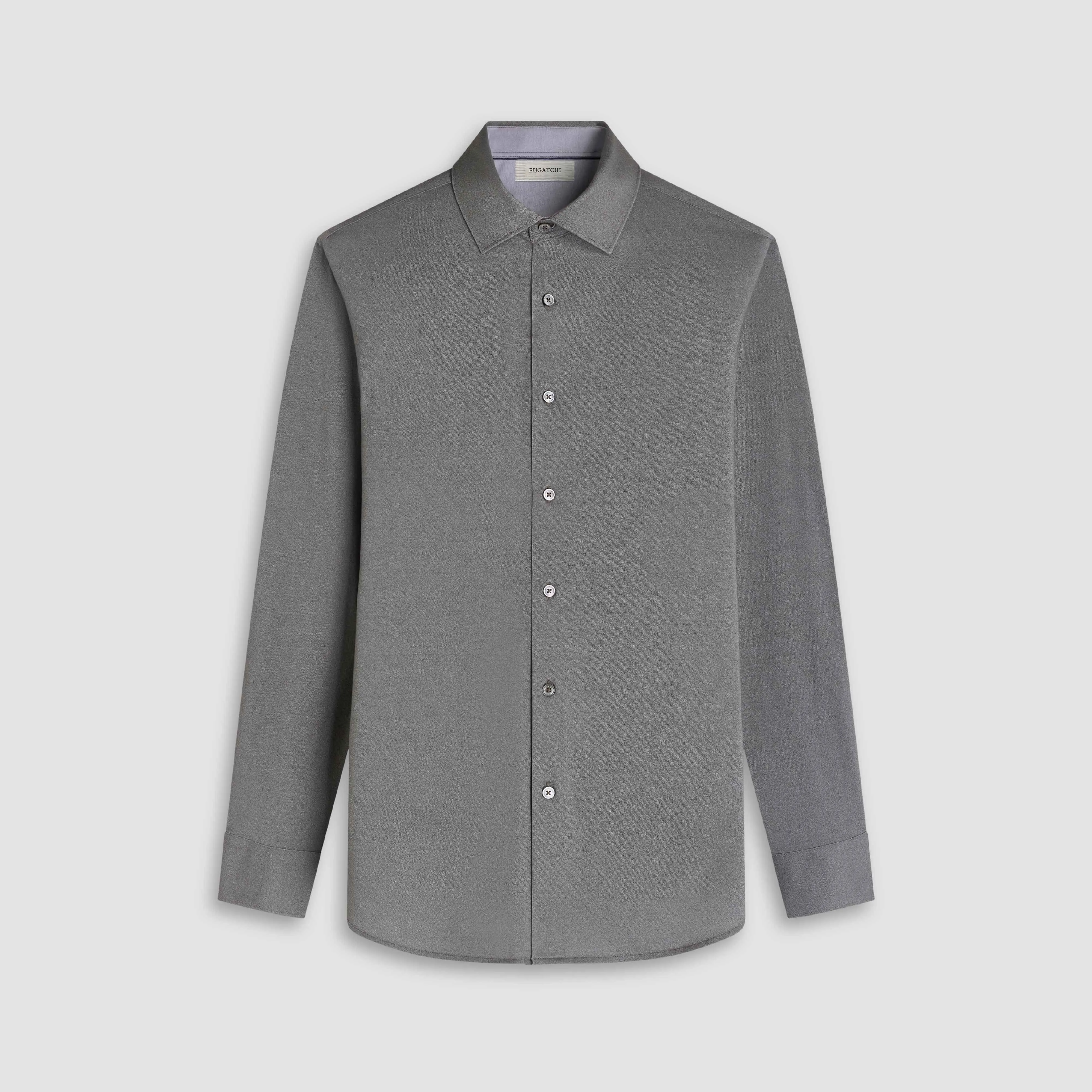Jimmy Double-Sided Melange OoohCotton Shirt sold by Bugatchi
