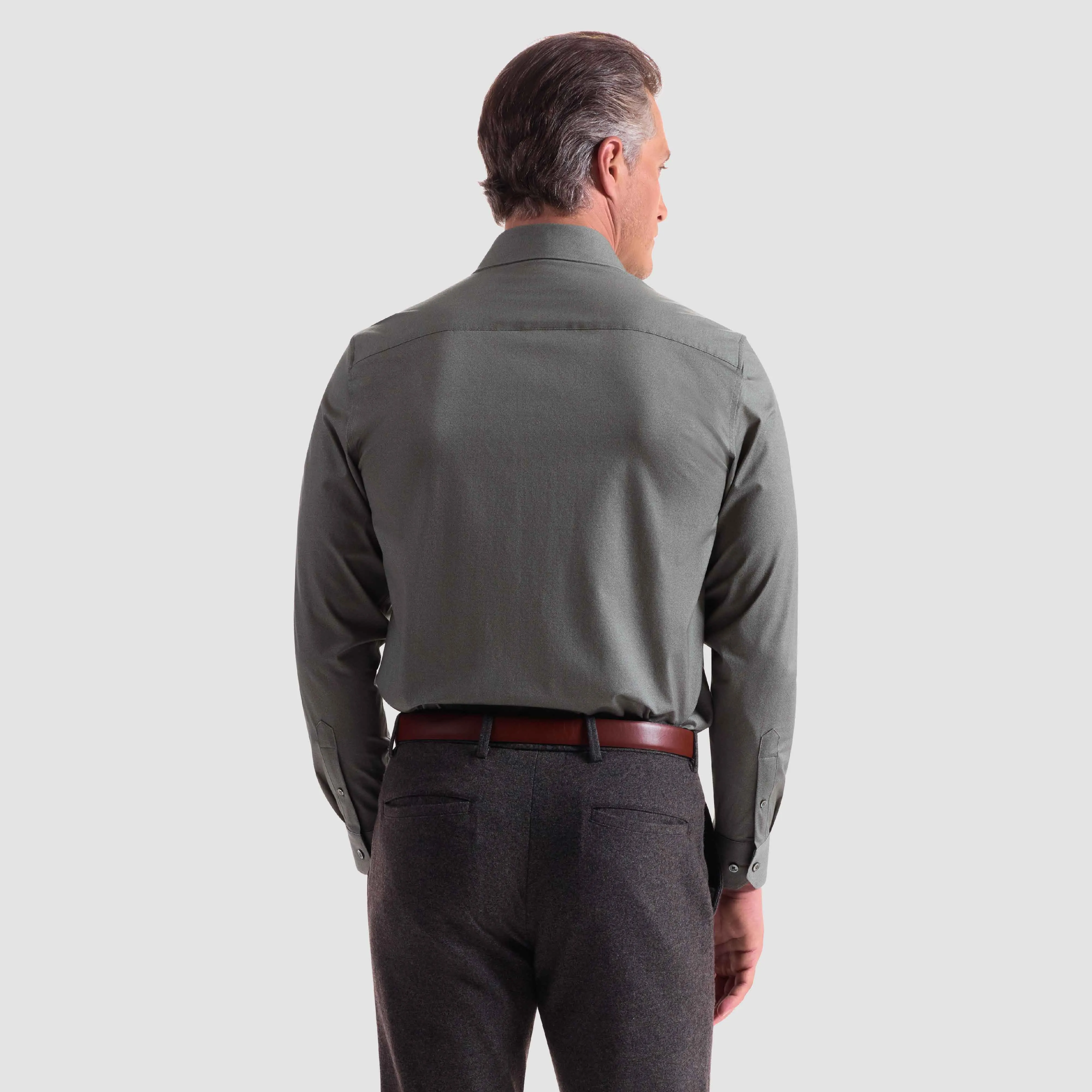 Jimmy Double-Sided Melange OoohCotton Shirt sold by Bugatchi product image thumbnail 4