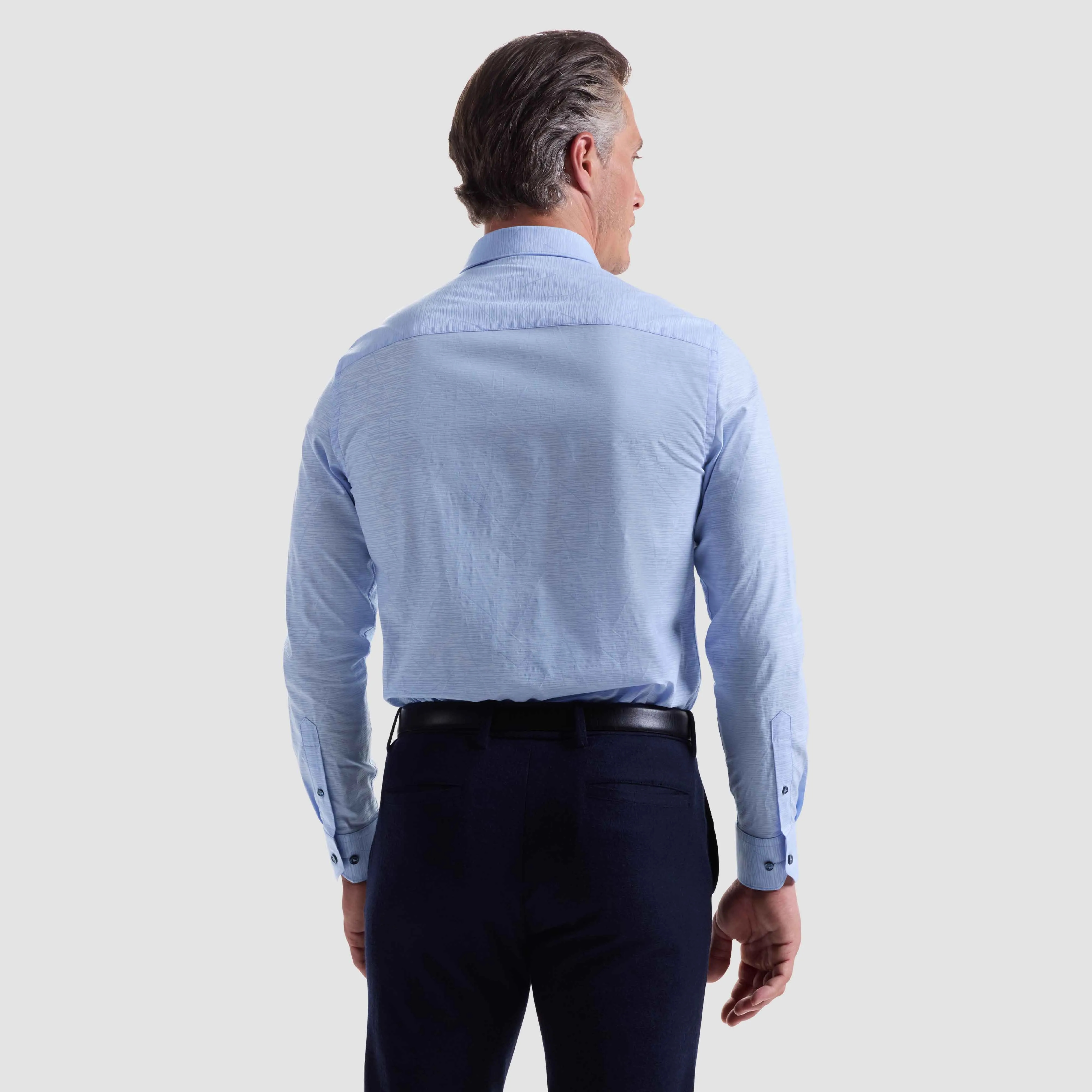 Julian Linear Jacquard Shirt sold by Bugatchi product image thumbnail 4