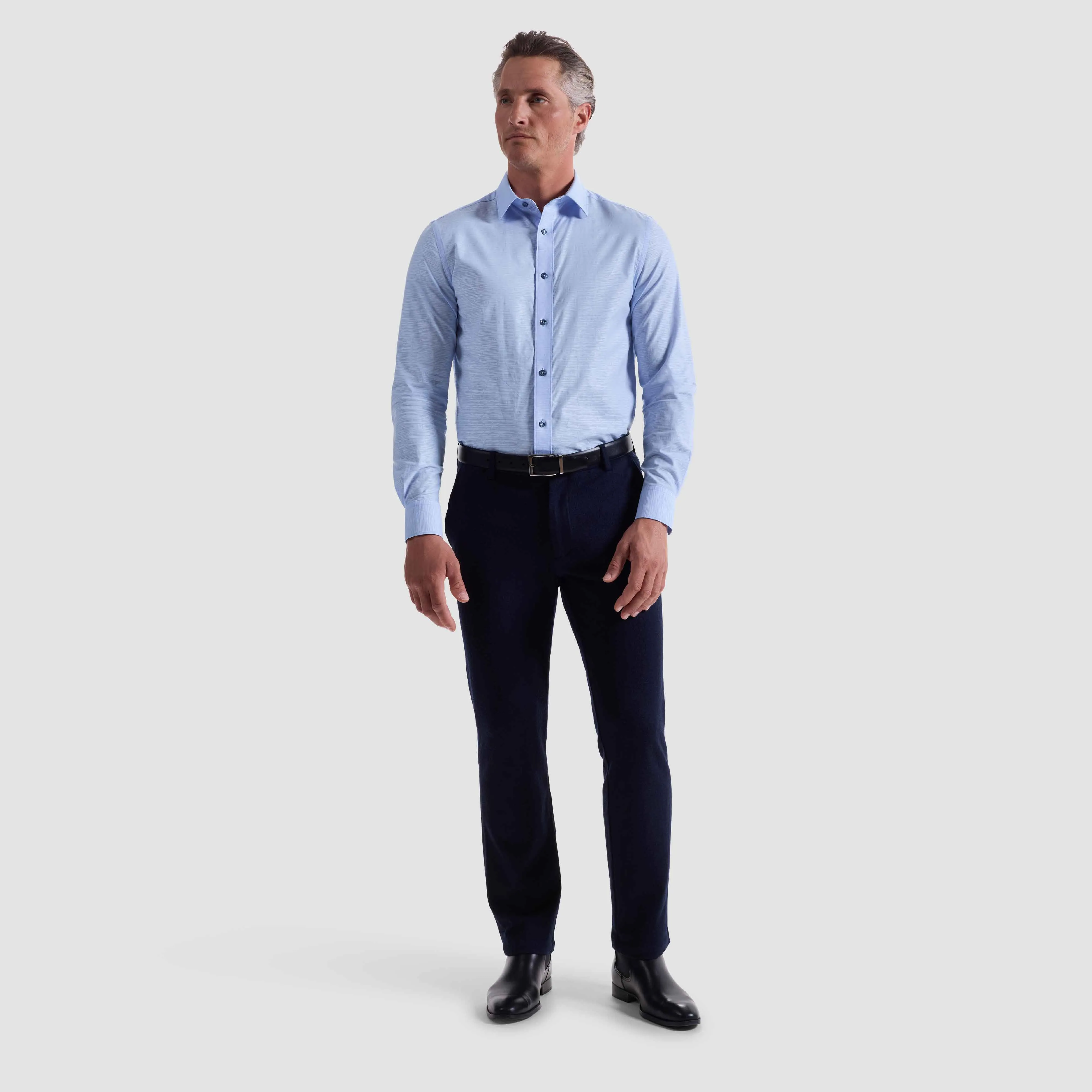 Julian Linear Jacquard Shirt sold by Bugatchi product image thumbnail 5