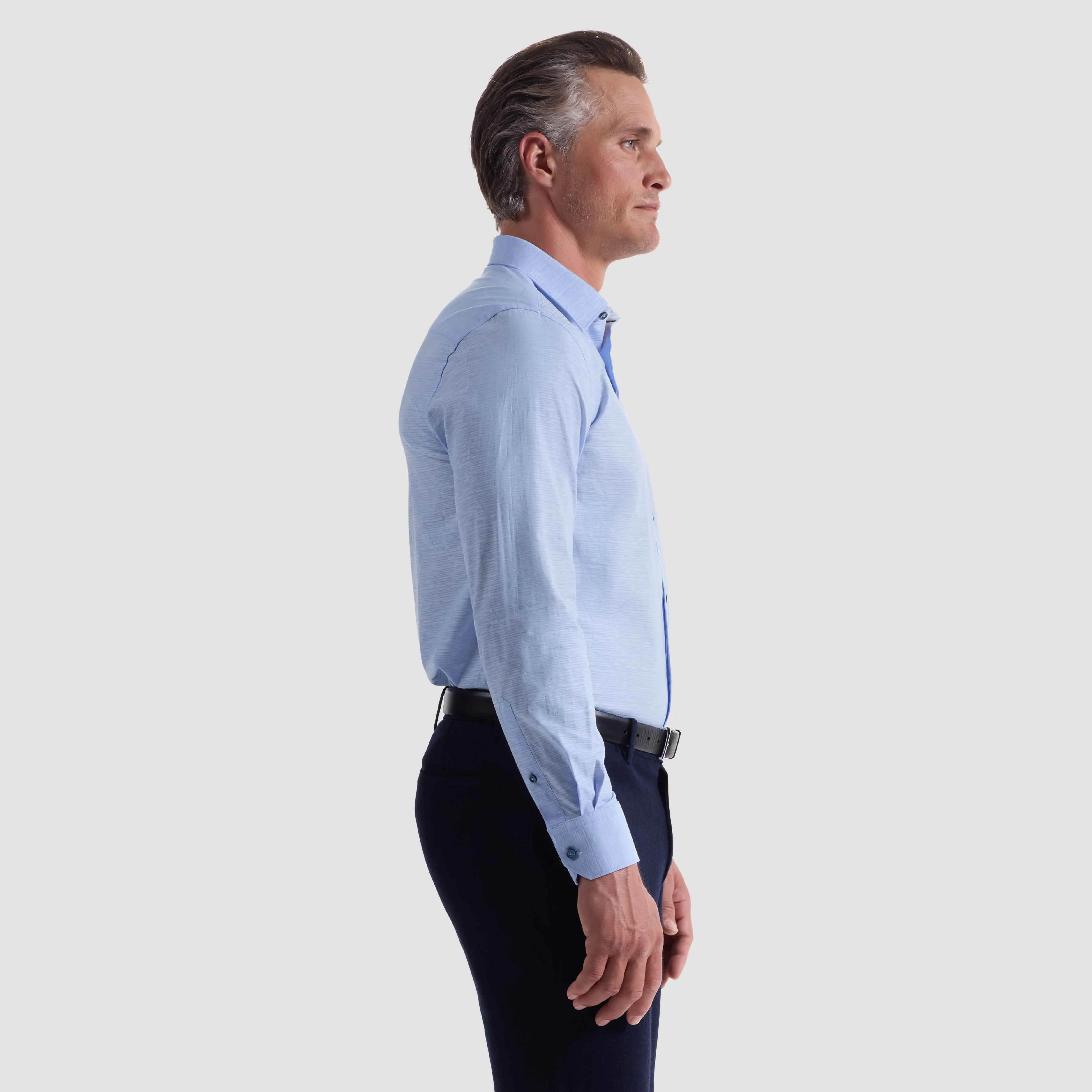 Julian Linear Jacquard Shirt sold by Bugatchi product image thumbnail 3