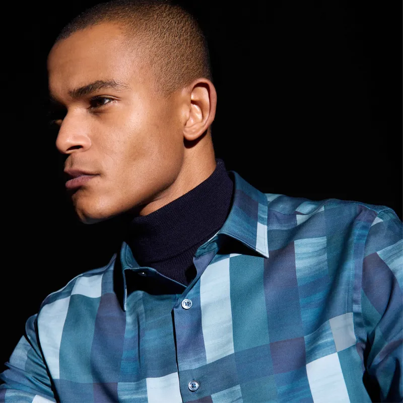 Julian Check Shirt sold by Bugatchi