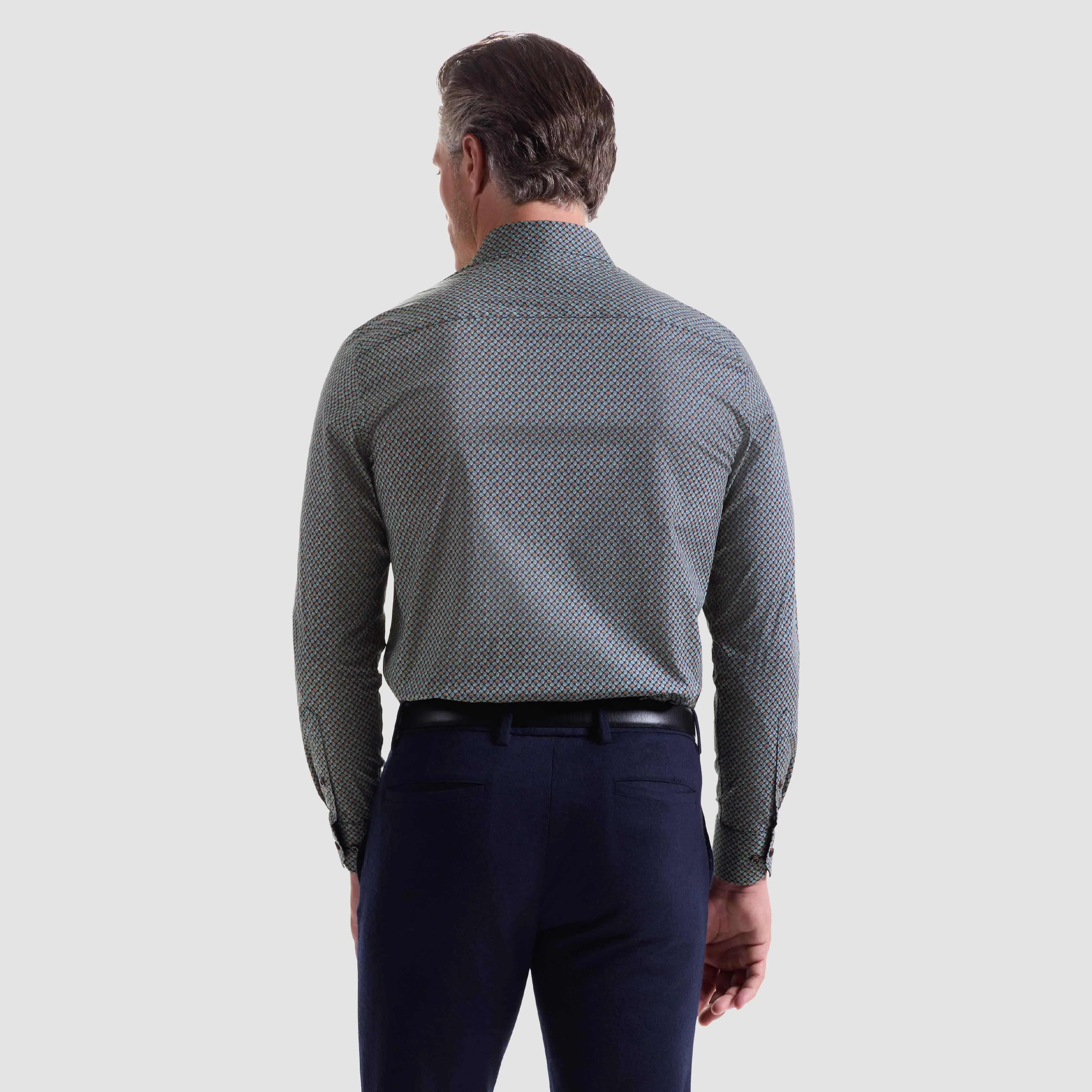 Axel Leaf Print Shirt sold by Bugatchi product image thumbnail 4