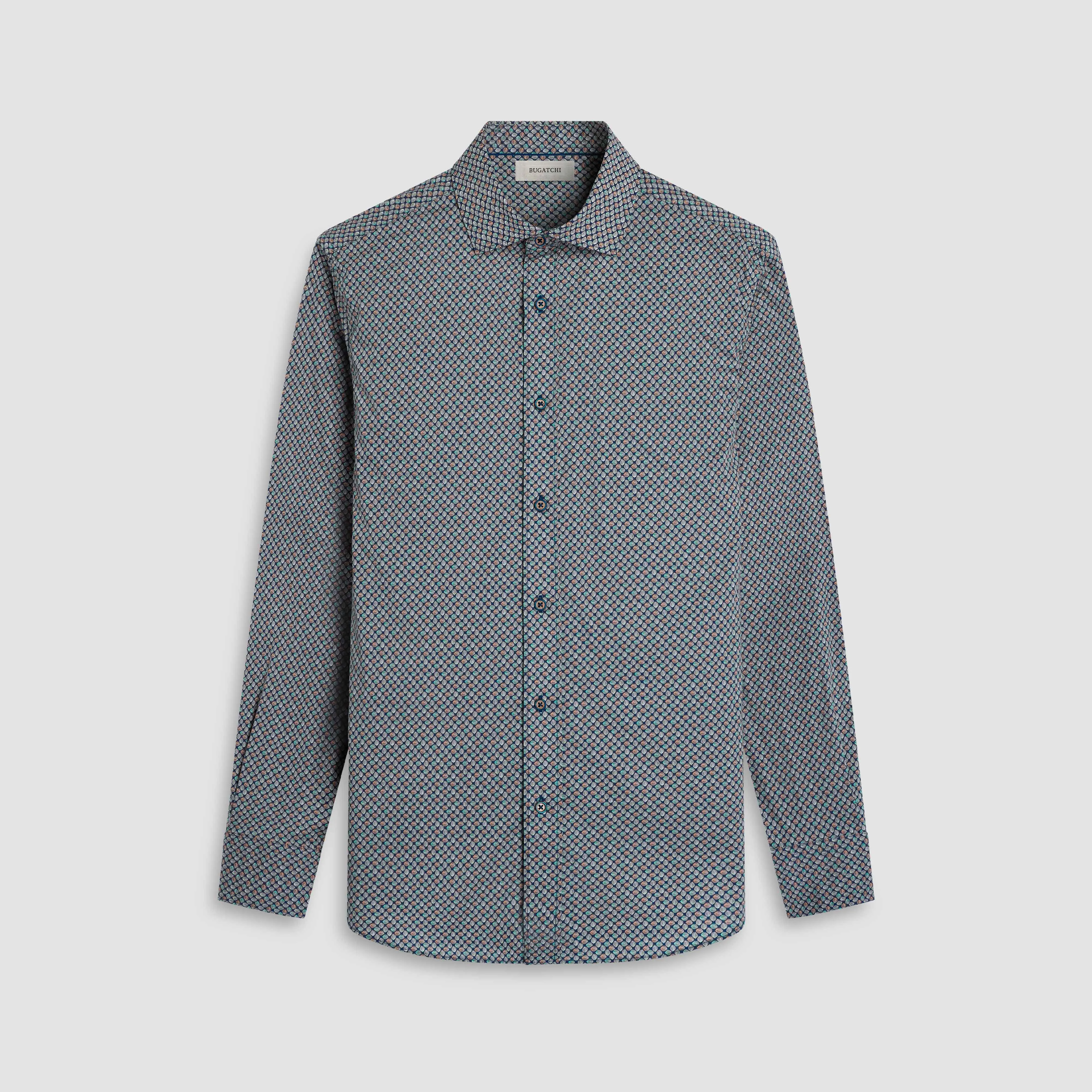 Axel Leaf Print Shirt sold by Bugatchi