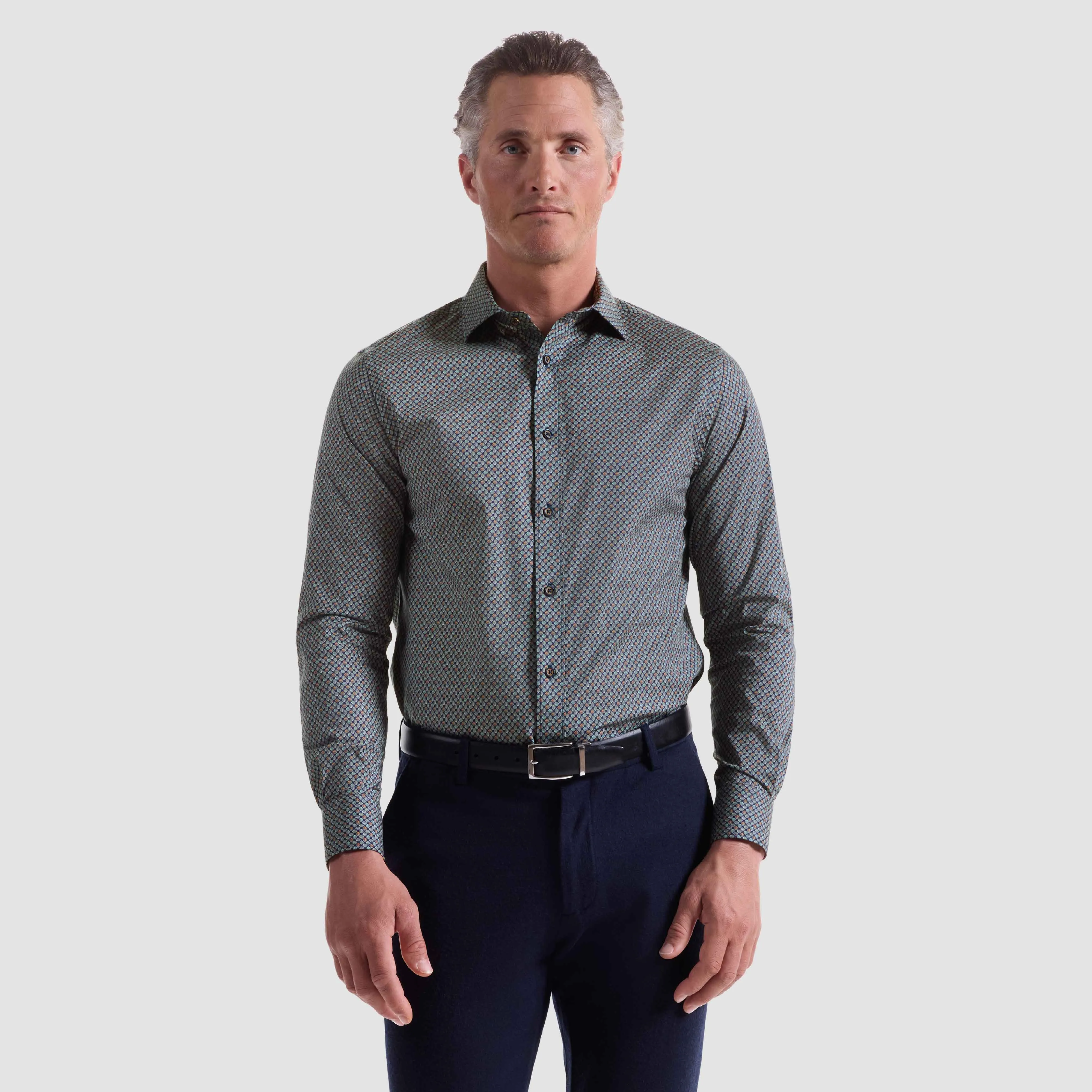 Axel Leaf Print Shirt sold by Bugatchi product image thumbnail 2