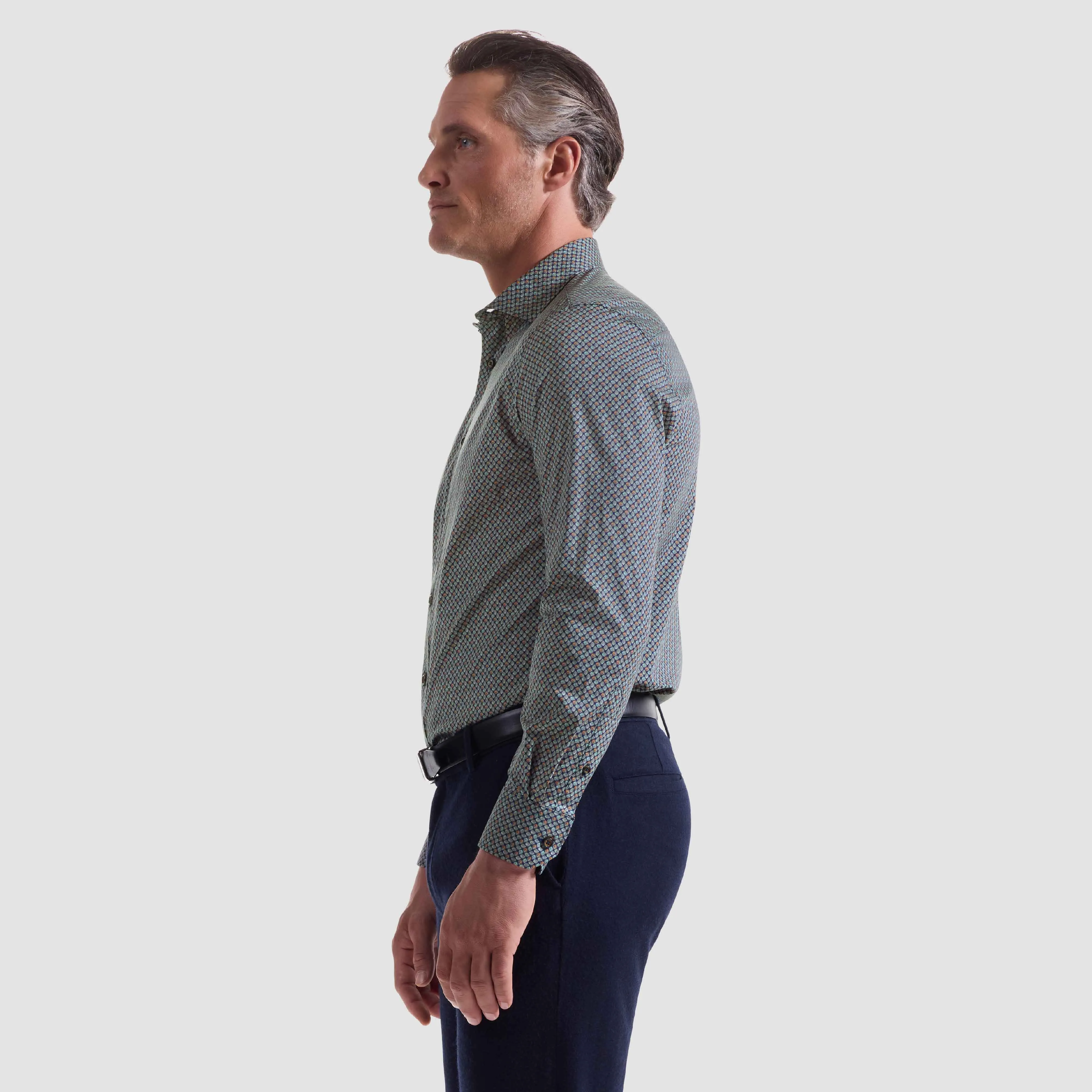 Axel Leaf Print Shirt sold by Bugatchi product image thumbnail 3