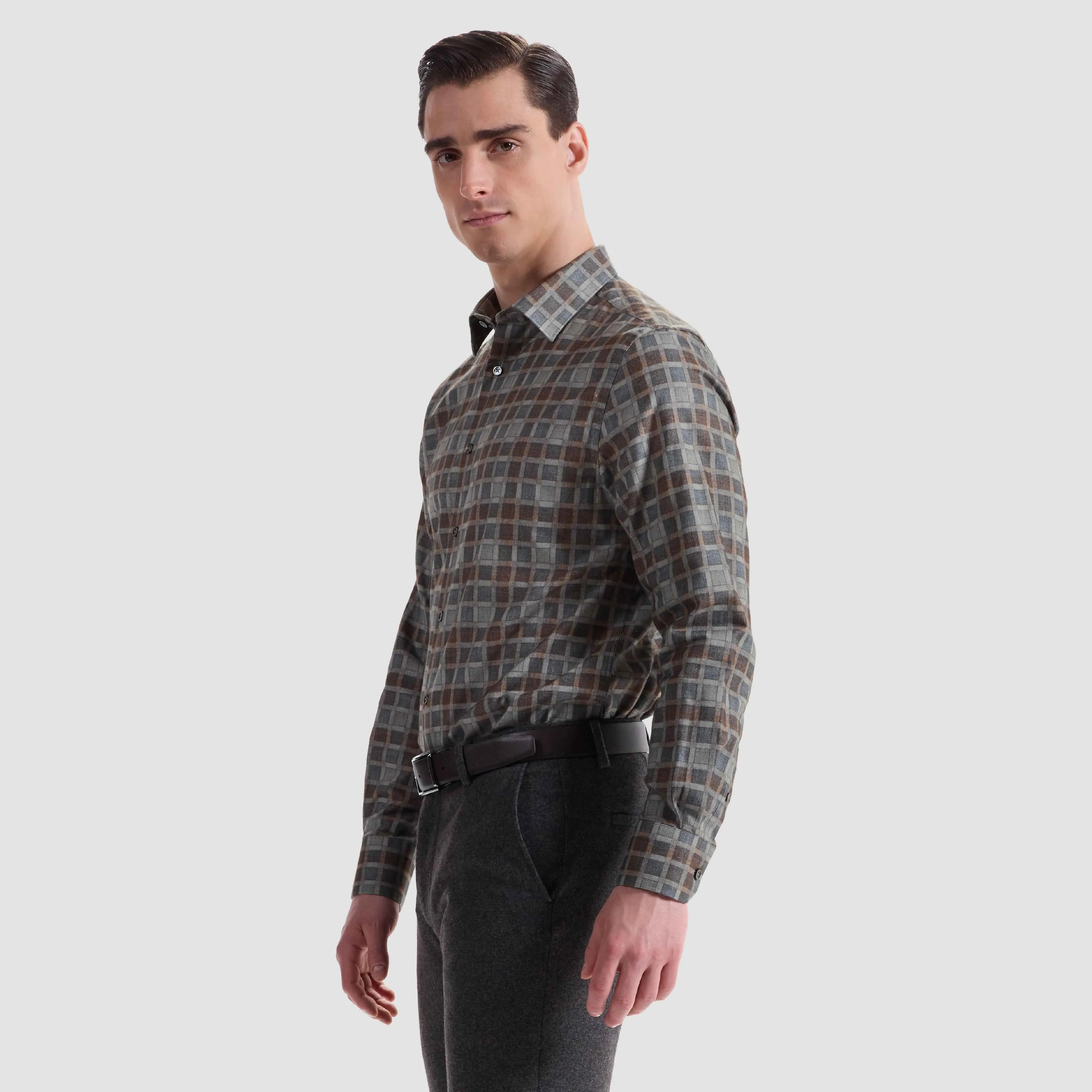 Julian Windowpane Shirt sold by Bugatchi product image thumbnail 3