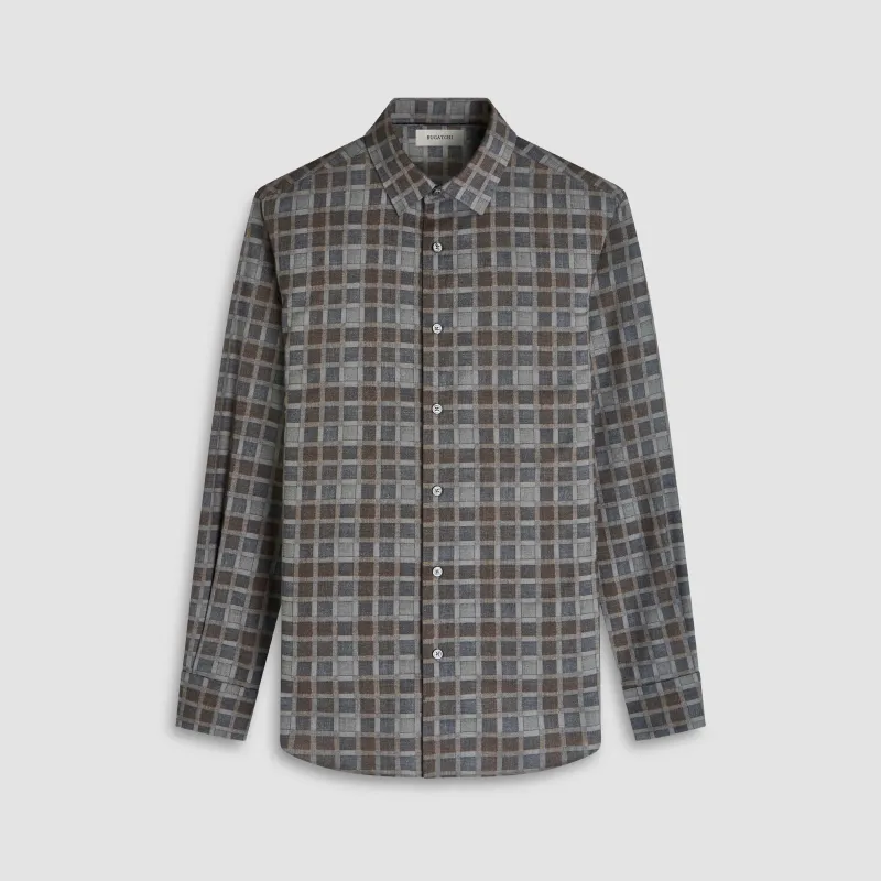Julian Windowpane Shirt sold by Bugatchi