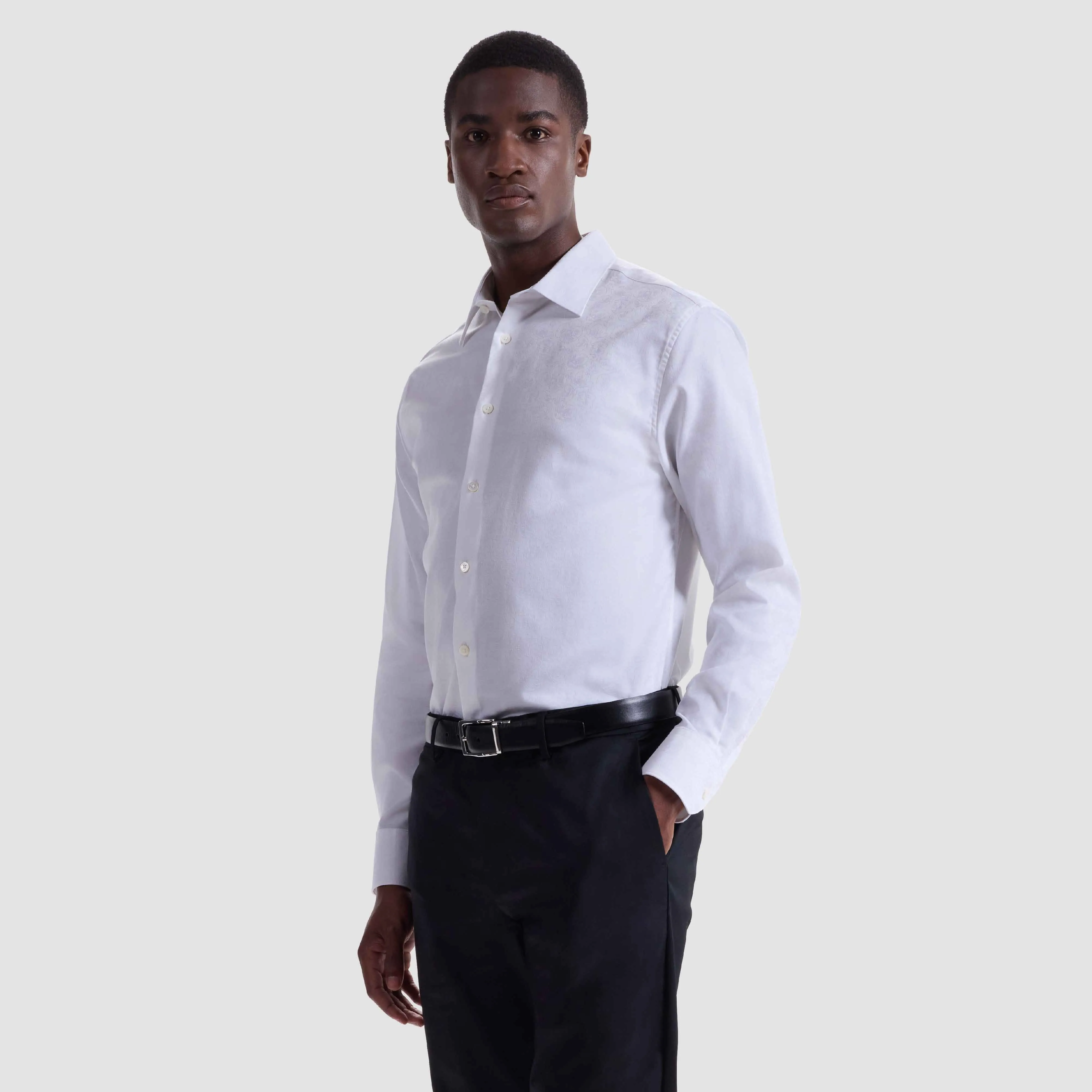 Julian Floral Jacquard Shirt sold by Bugatchi product image thumbnail 3