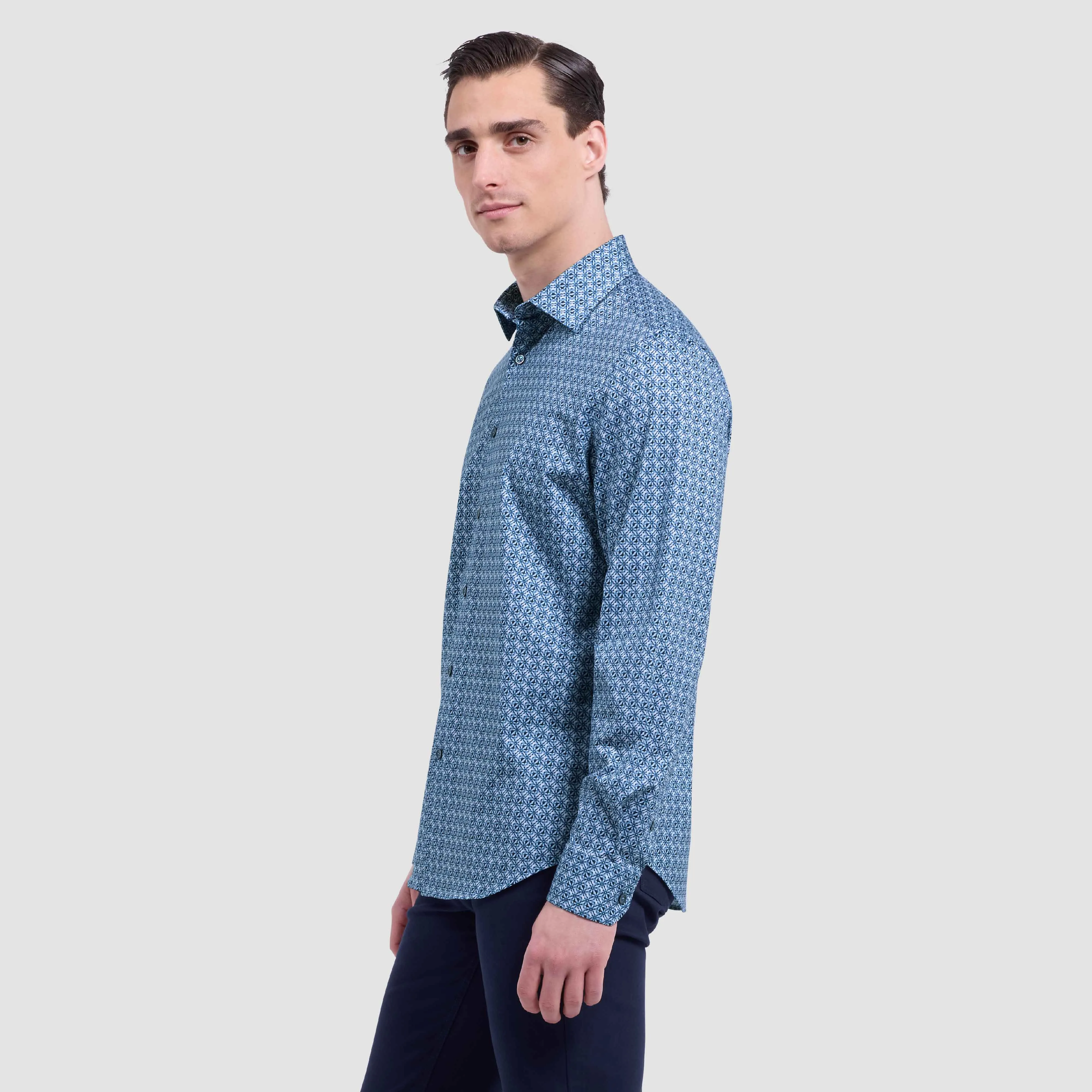 James Floral Tile OoohCotton Shirt sold by Bugatchi product image thumbnail 3