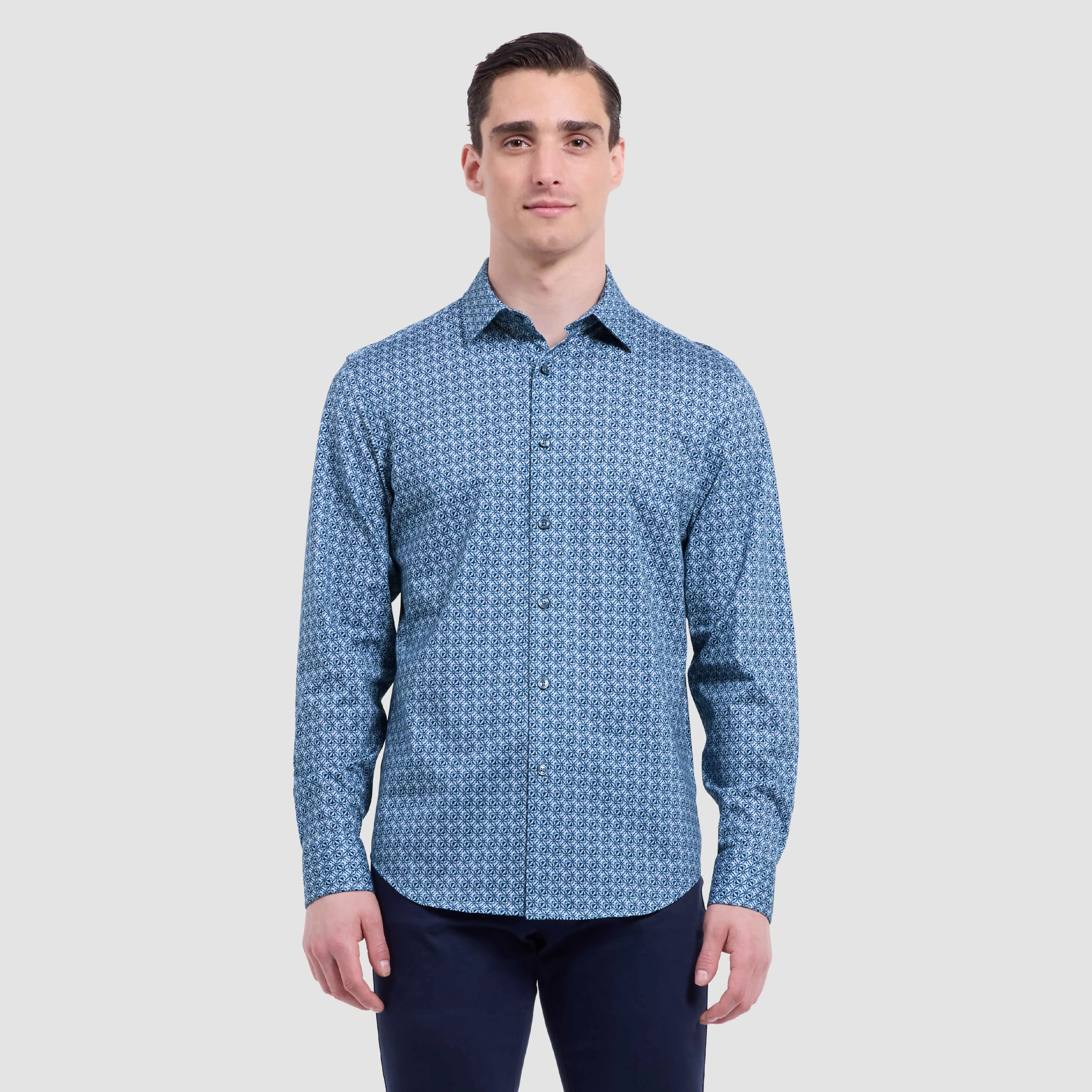 James Floral Tile OoohCotton Shirt sold by Bugatchi product image thumbnail 2