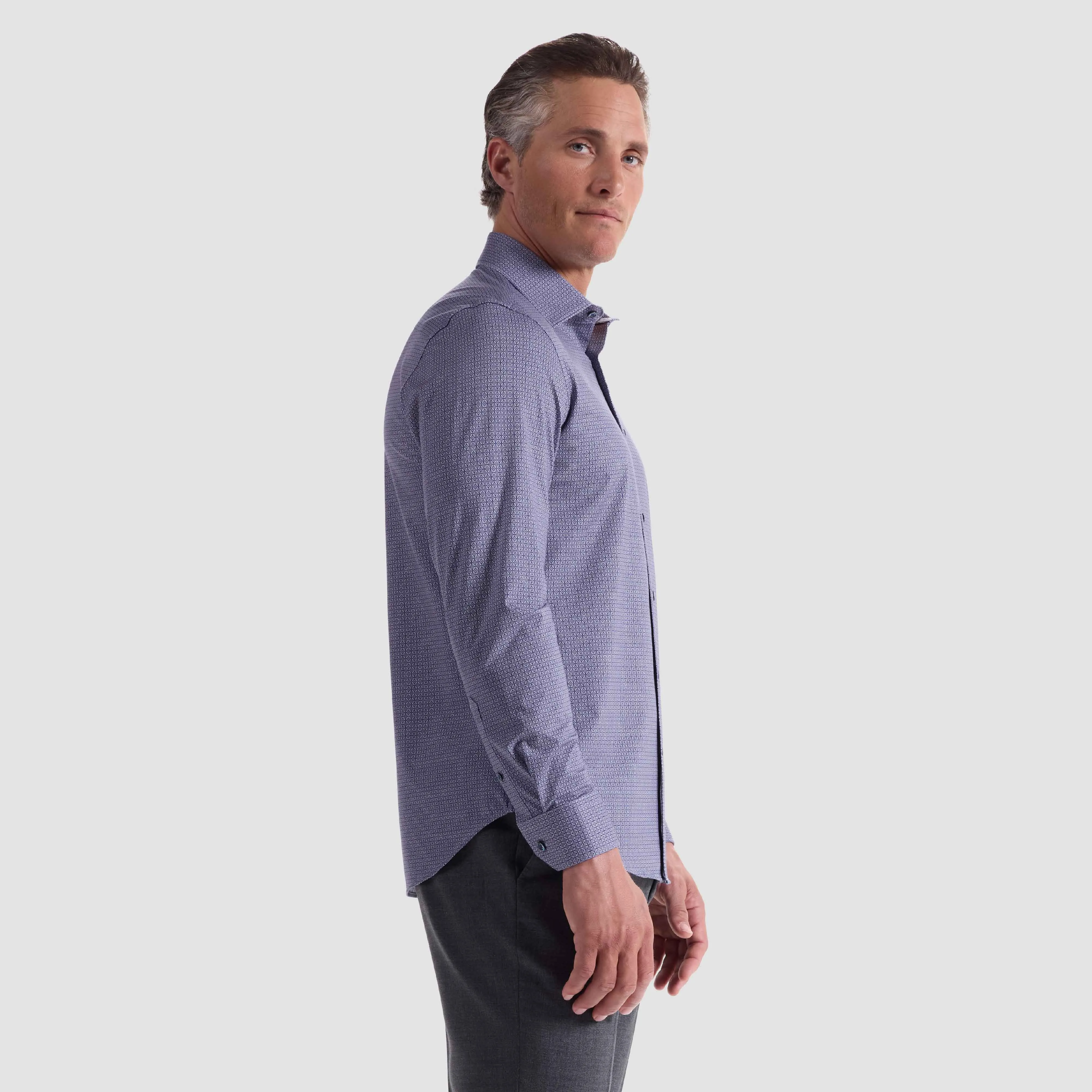 James Geometric OoohCotton Shirt sold by Bugatchi product image thumbnail 3