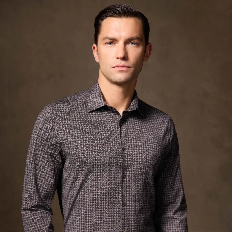 Jules Floral Check OoohCotton Shirt sold by Bugatchi