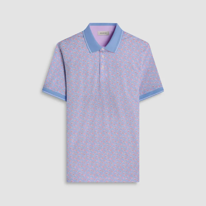 Vance Flamingo OoohCotton Polo Shirt made by Bugatchi