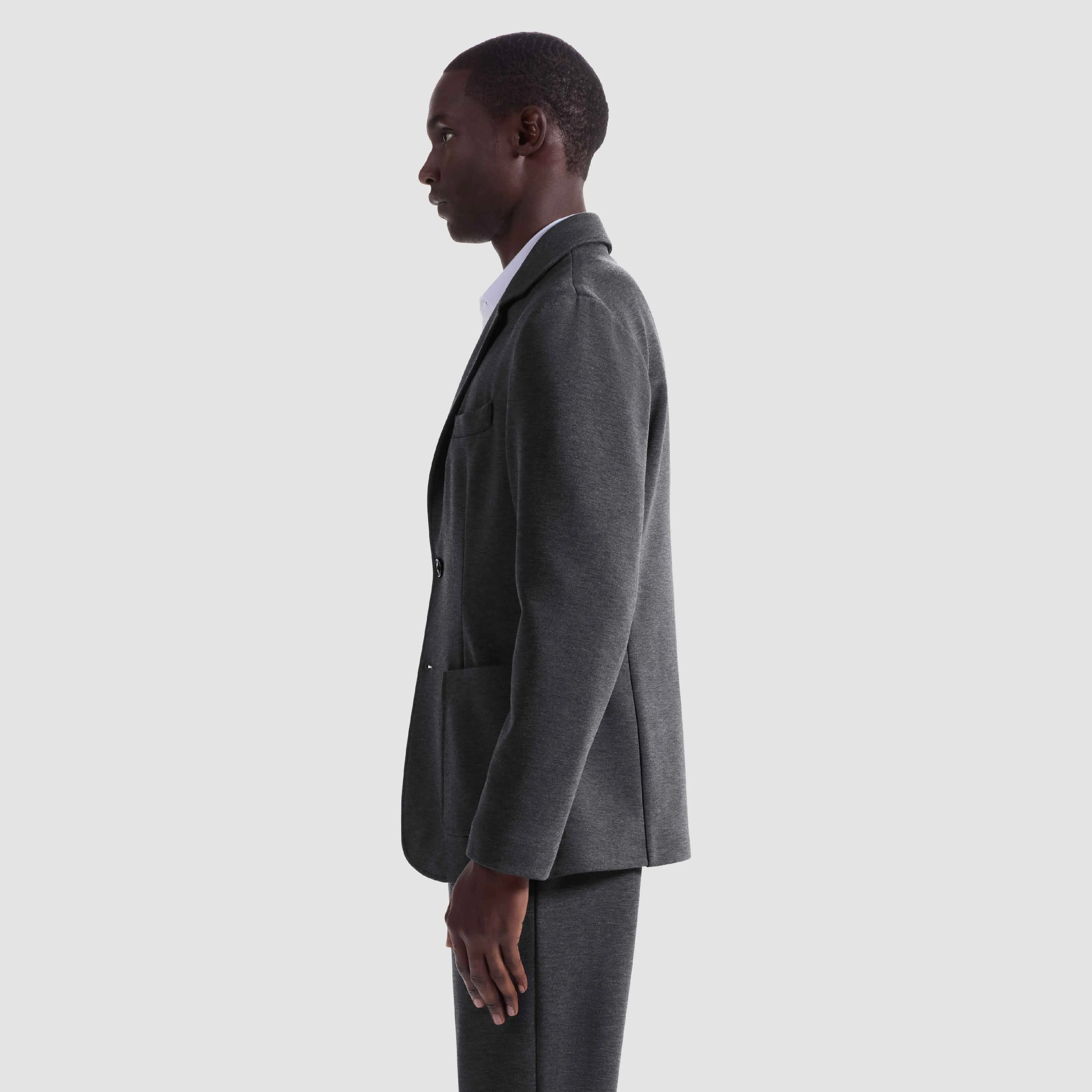 Soft Touch Two Button Knit Blazer sold by Bugatchi product image thumbnail 3