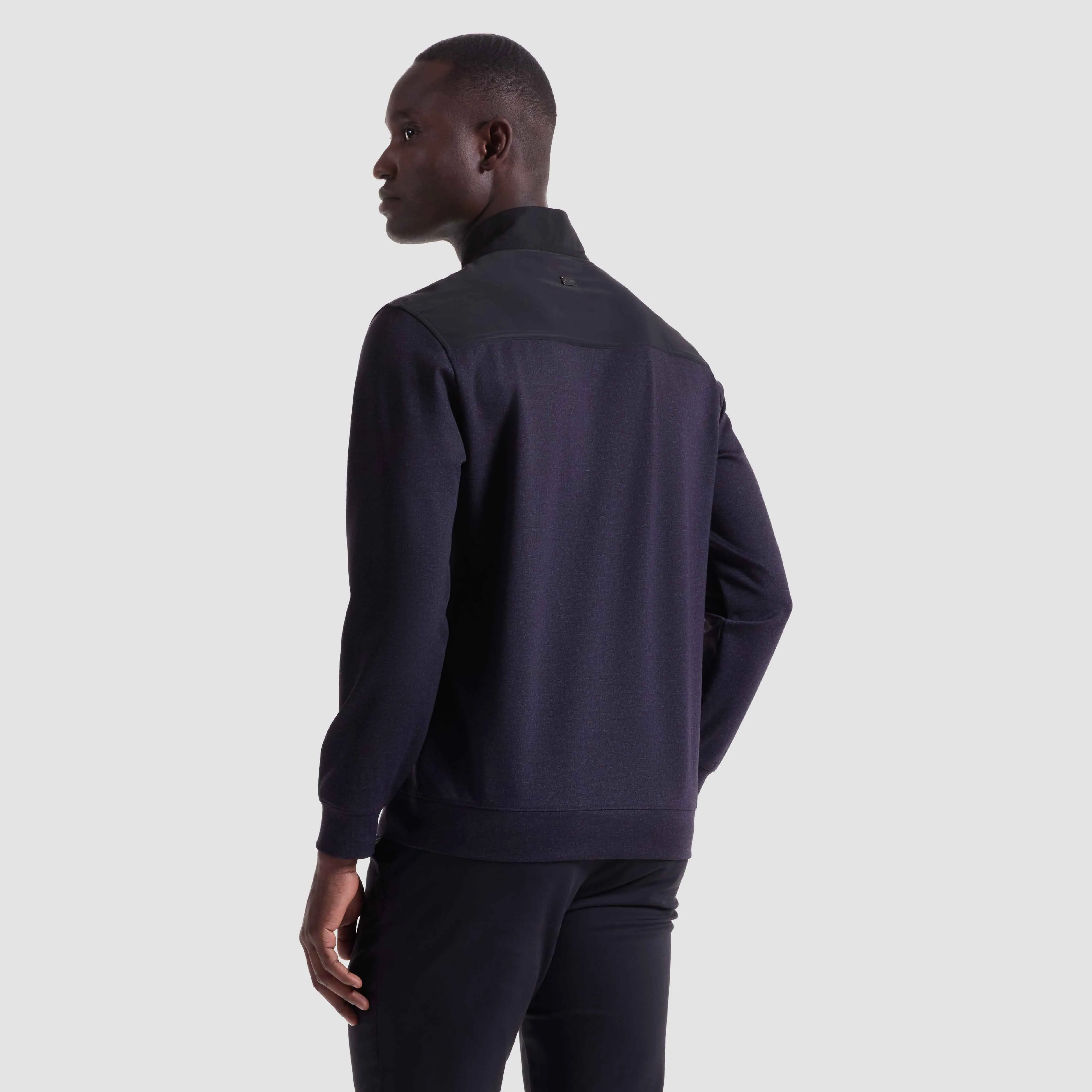 Twill-Effect Performance Quarter Zip sold by Bugatchi product image thumbnail 4
