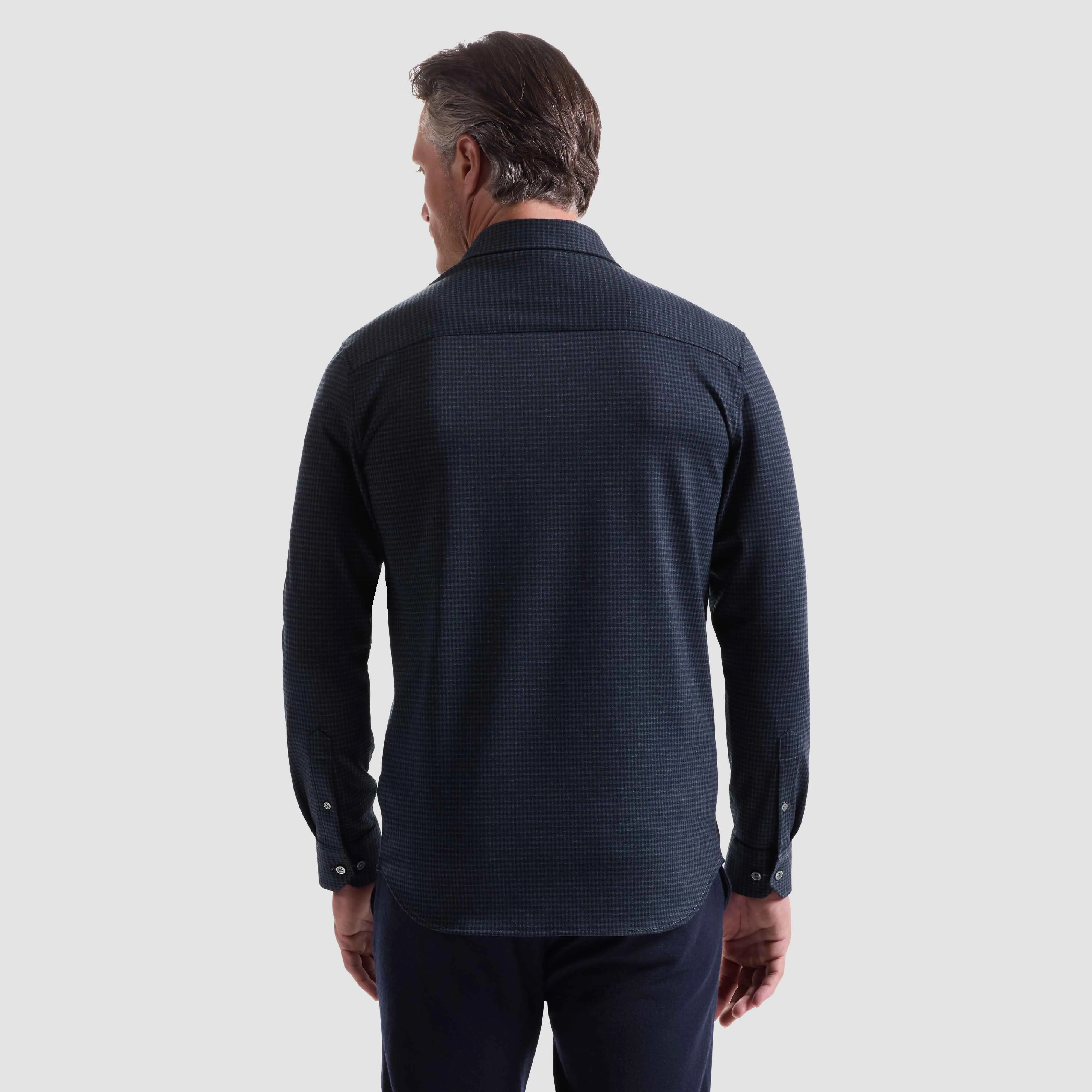 Houndstooth Knit Shirt sold by Bugatchi product image thumbnail 4