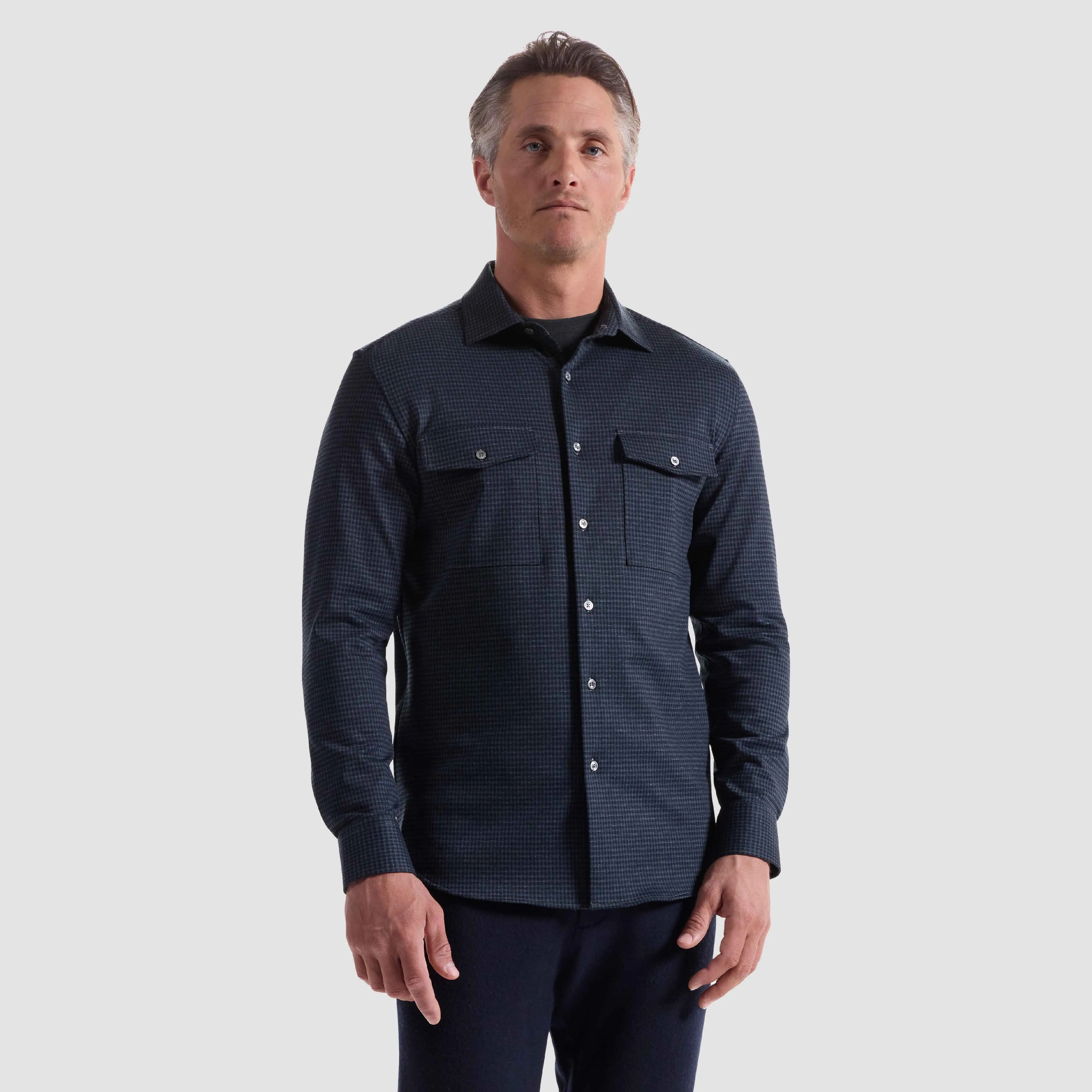 Houndstooth Knit Shirt sold by Bugatchi product image thumbnail 2