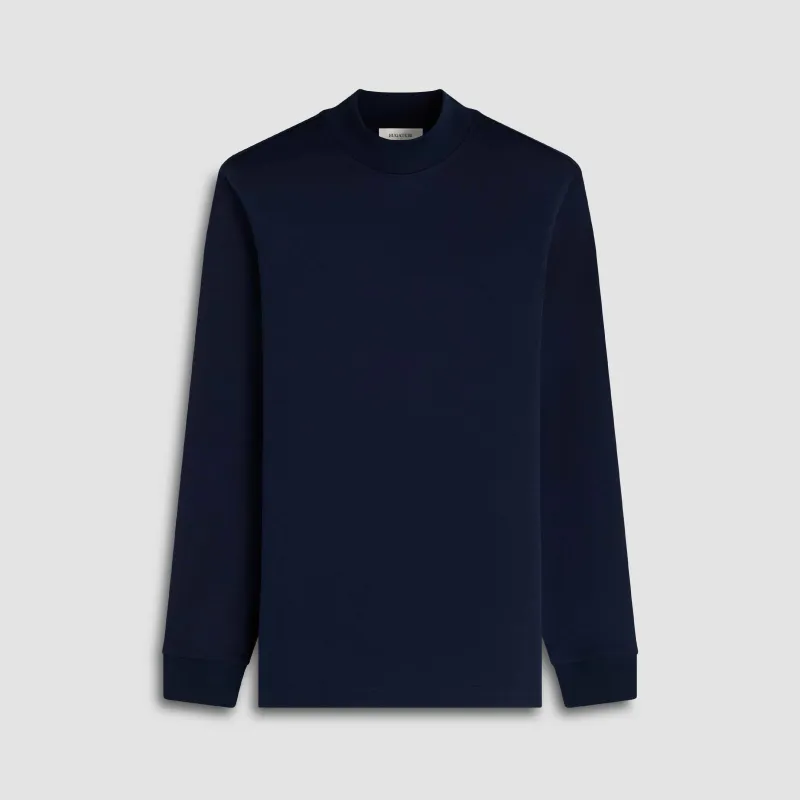 Solid Mock Neck Long Sleeve Tee sold by Bugatchi