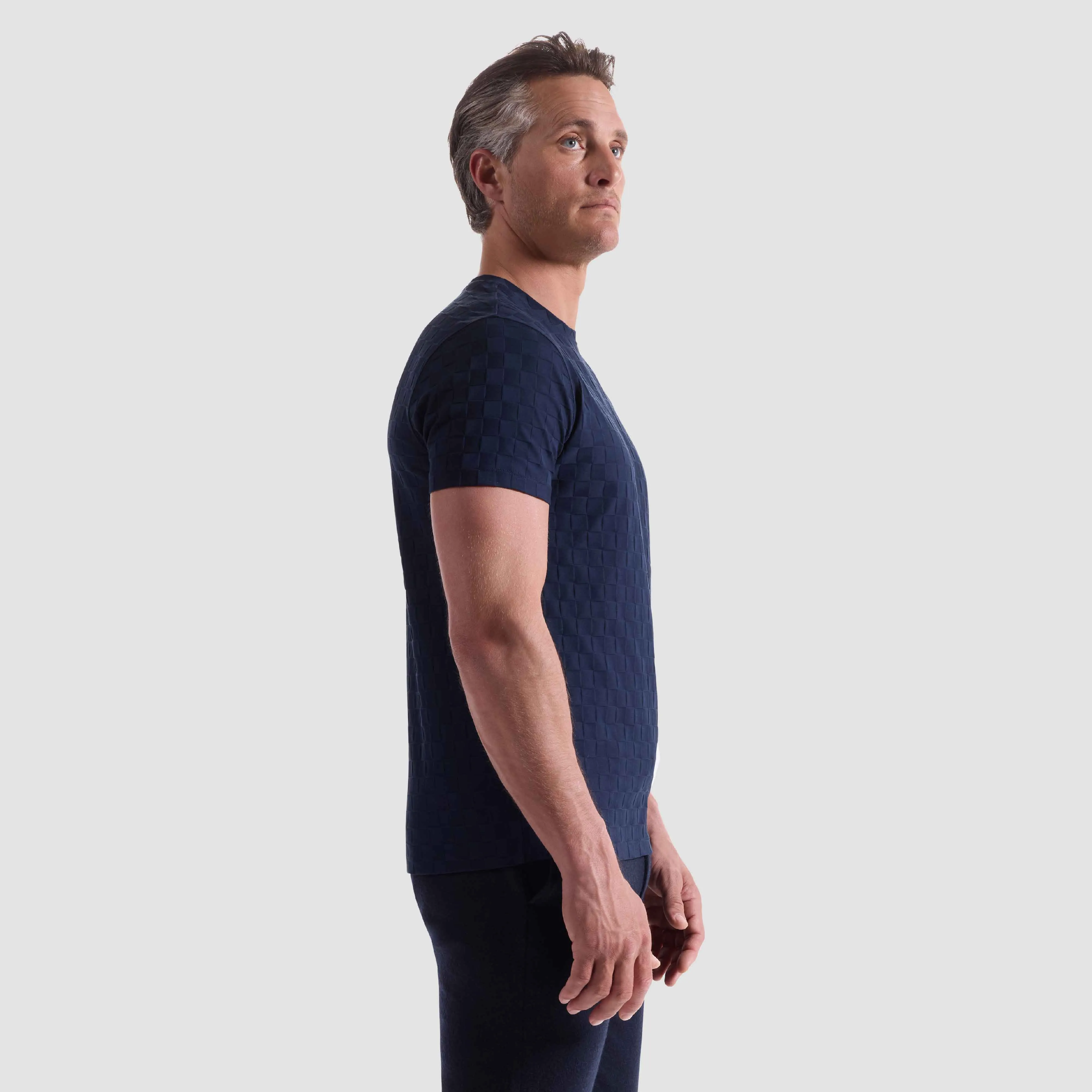 Checkerboard Cotton T-Shirt sold by Bugatchi product image thumbnail 3