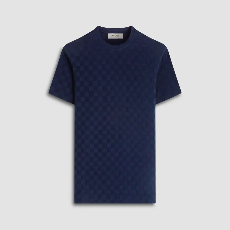 Checkerboard Cotton T-Shirt sold by Bugatchi