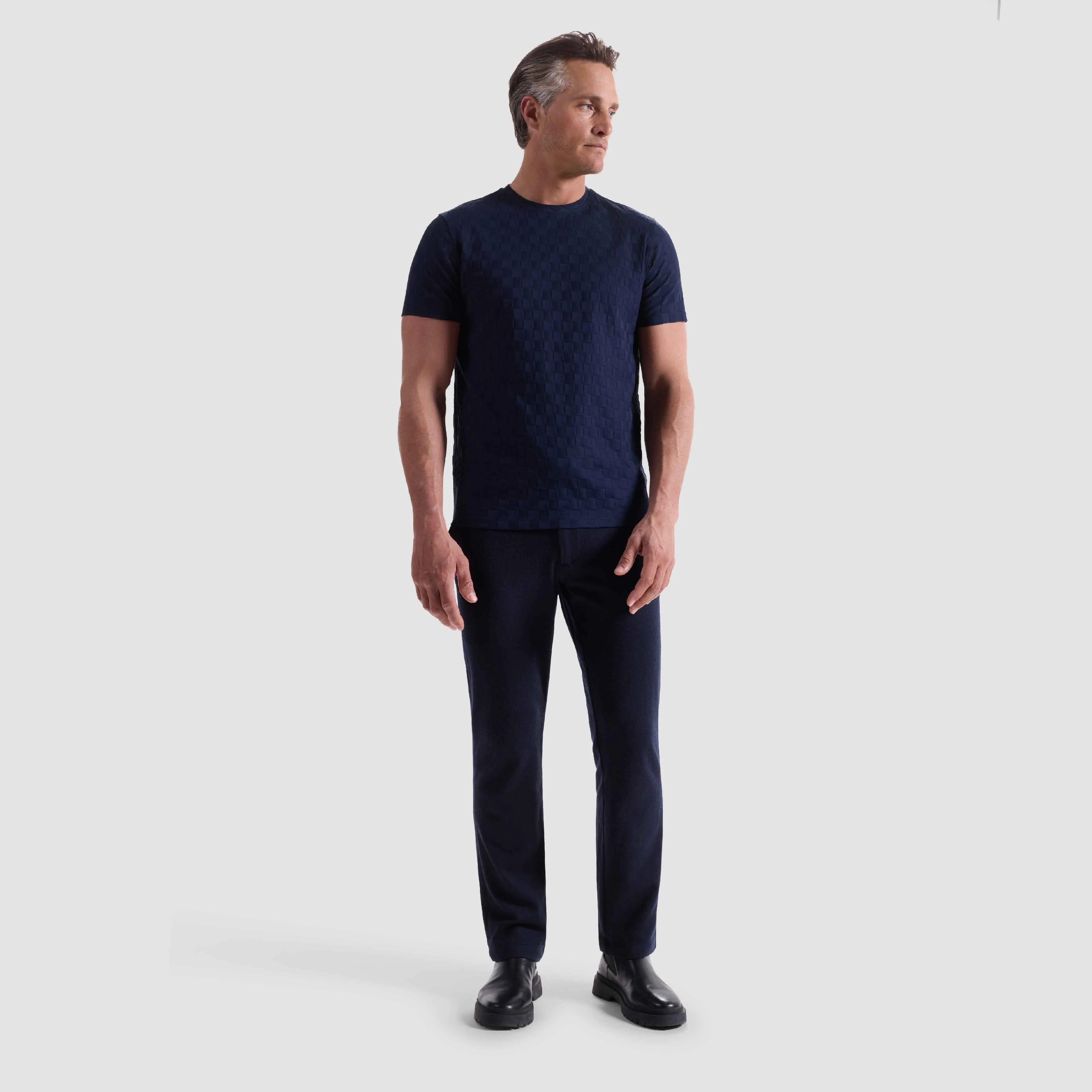 Checkerboard Cotton T-Shirt sold by Bugatchi product image thumbnail 5