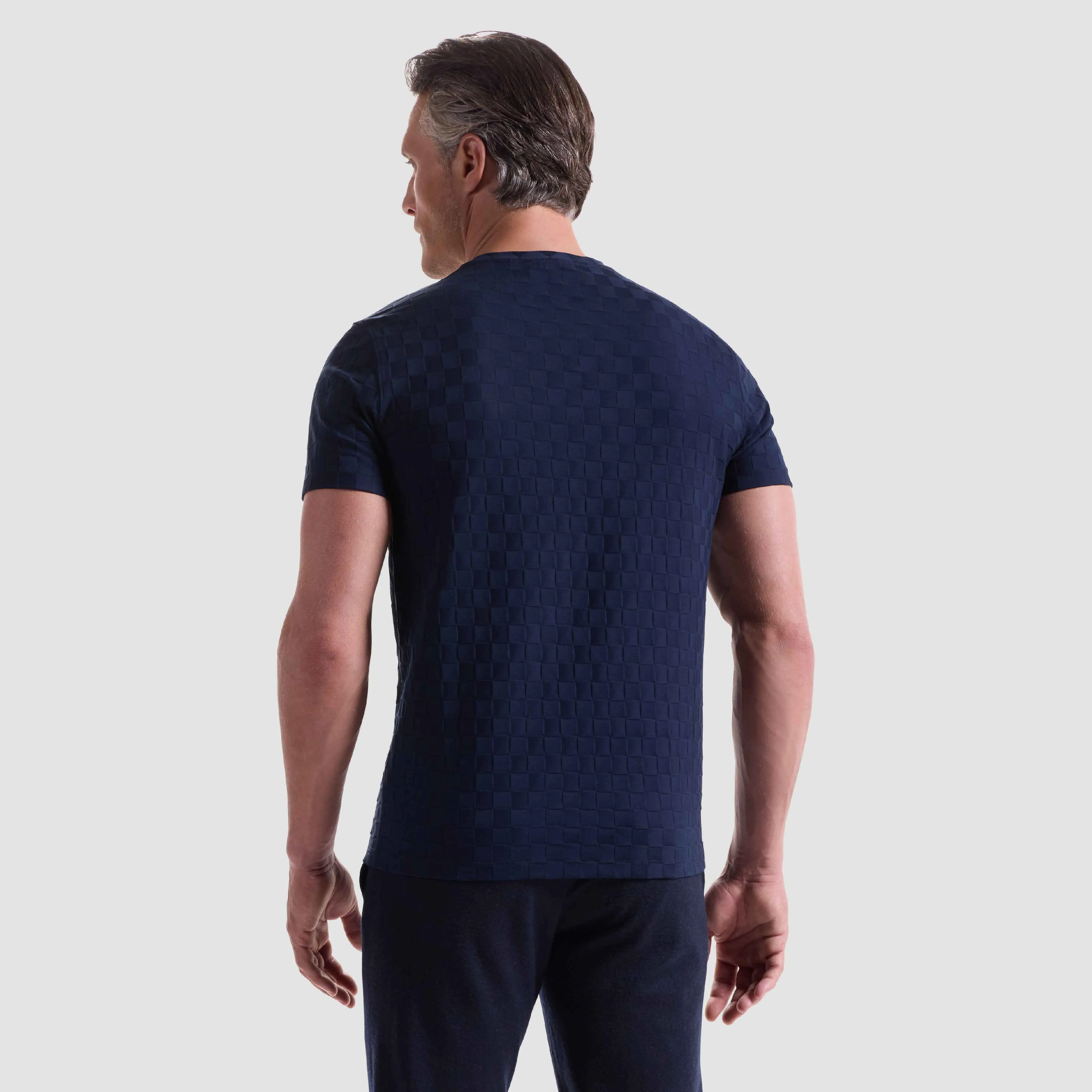 Checkerboard Cotton T-Shirt sold by Bugatchi product image thumbnail 4