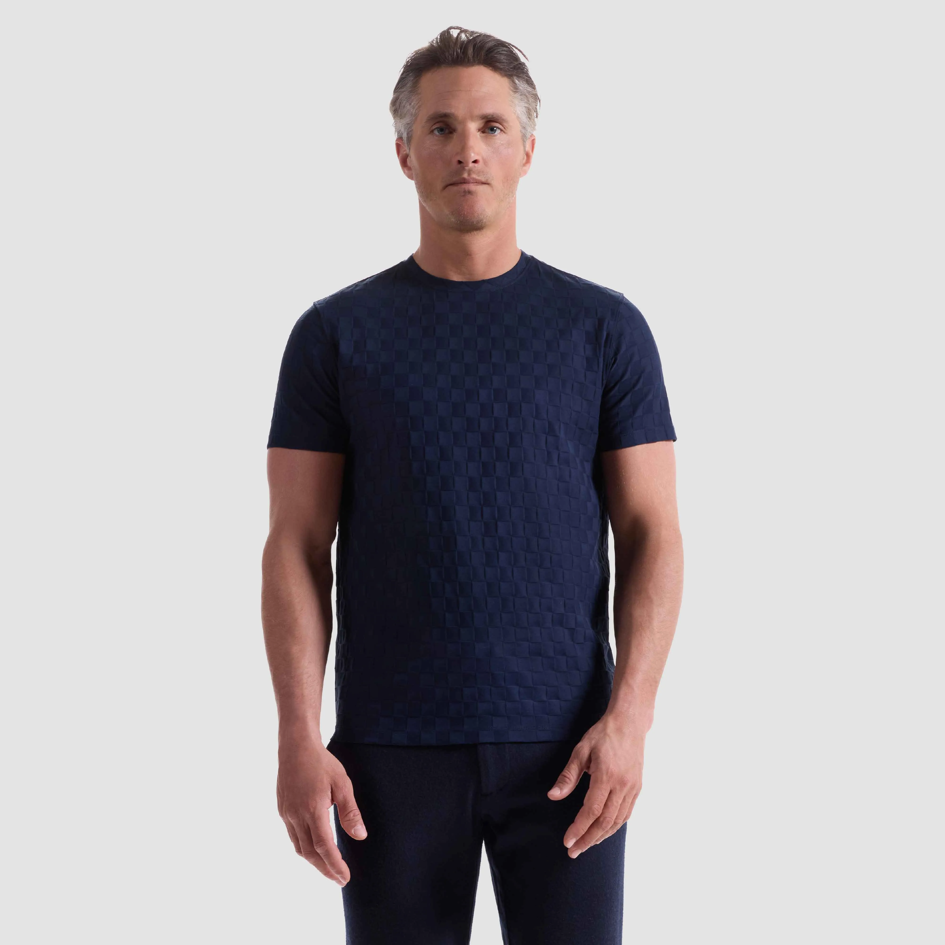 Checkerboard Cotton T-Shirt sold by Bugatchi product image thumbnail 2