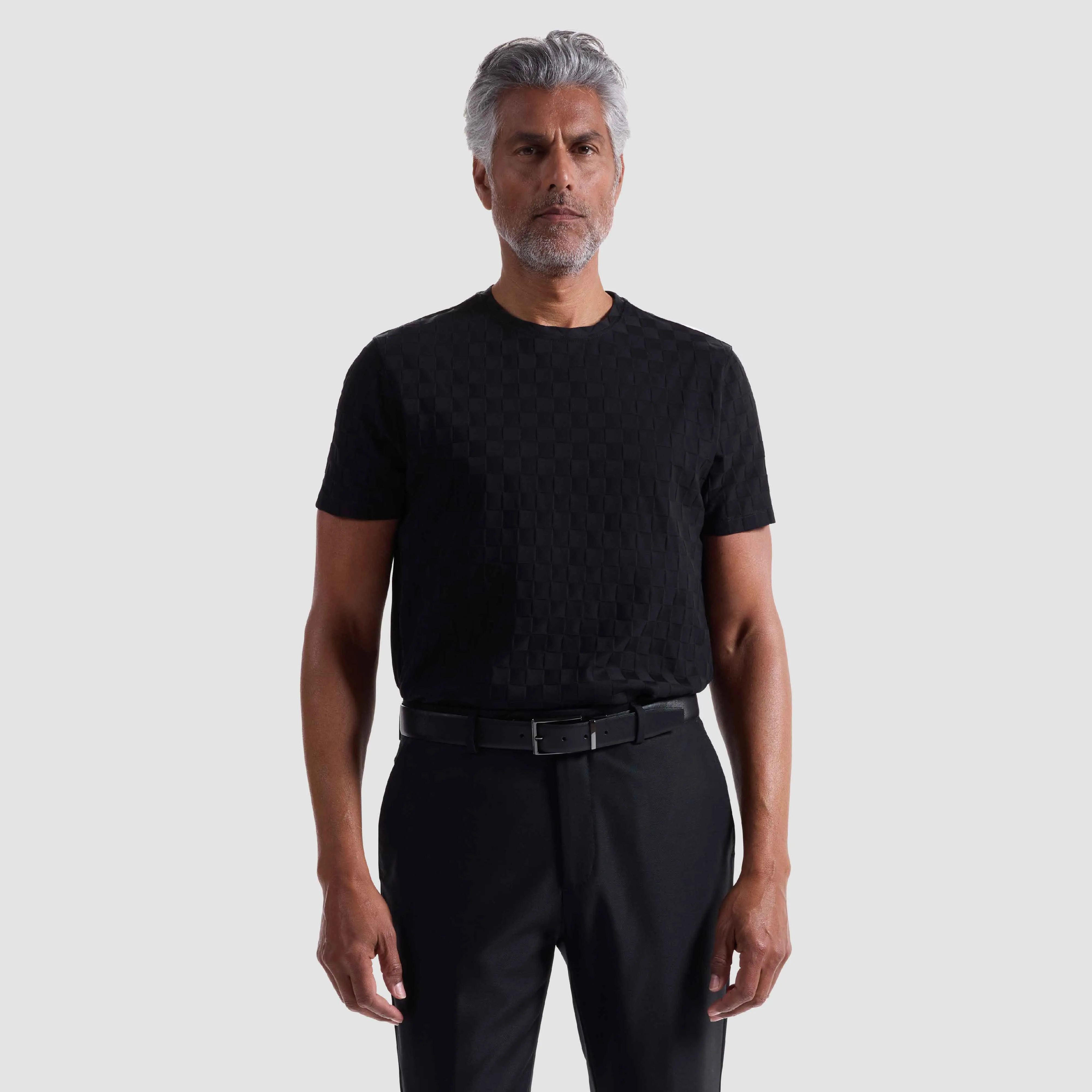 Checkerboard Cotton T-Shirt sold by Bugatchi product image thumbnail 3