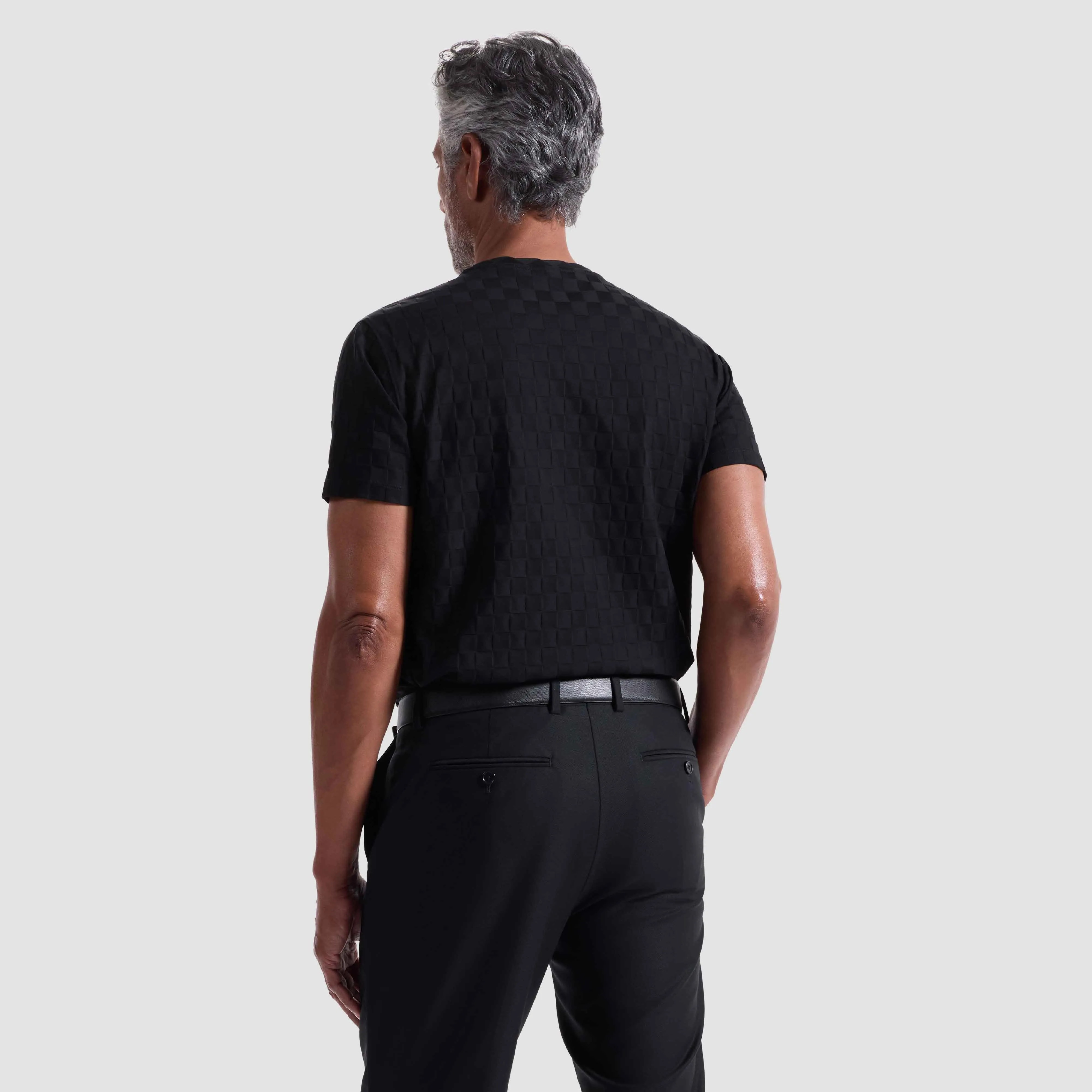 Checkerboard Cotton T-Shirt sold by Bugatchi product image thumbnail 5