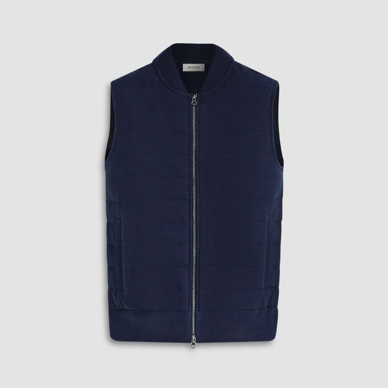 Melange Quilted Sweater Vest sold by Bugatchi