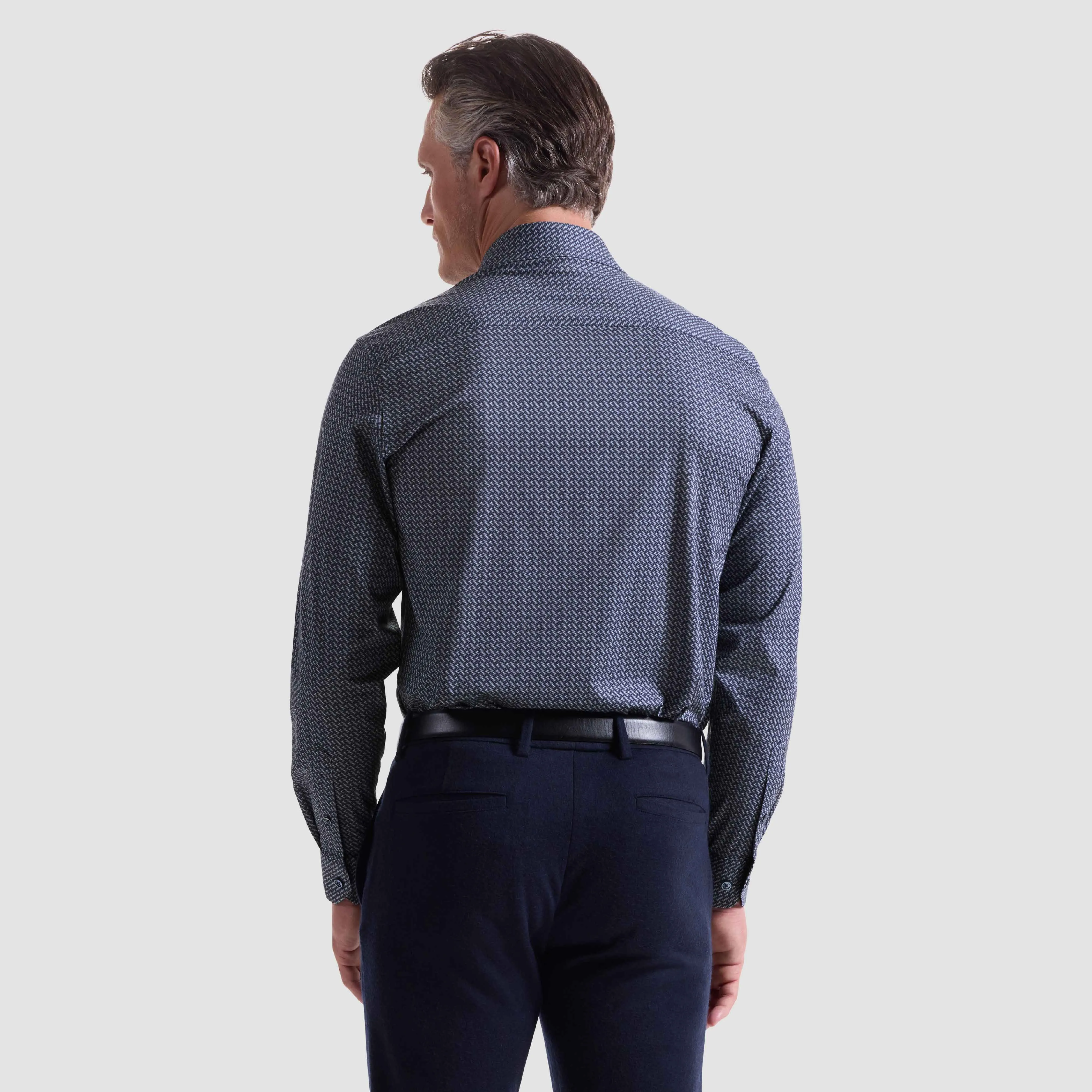 James Chevron OoohCotton Shirt sold by Bugatchi product image thumbnail 4