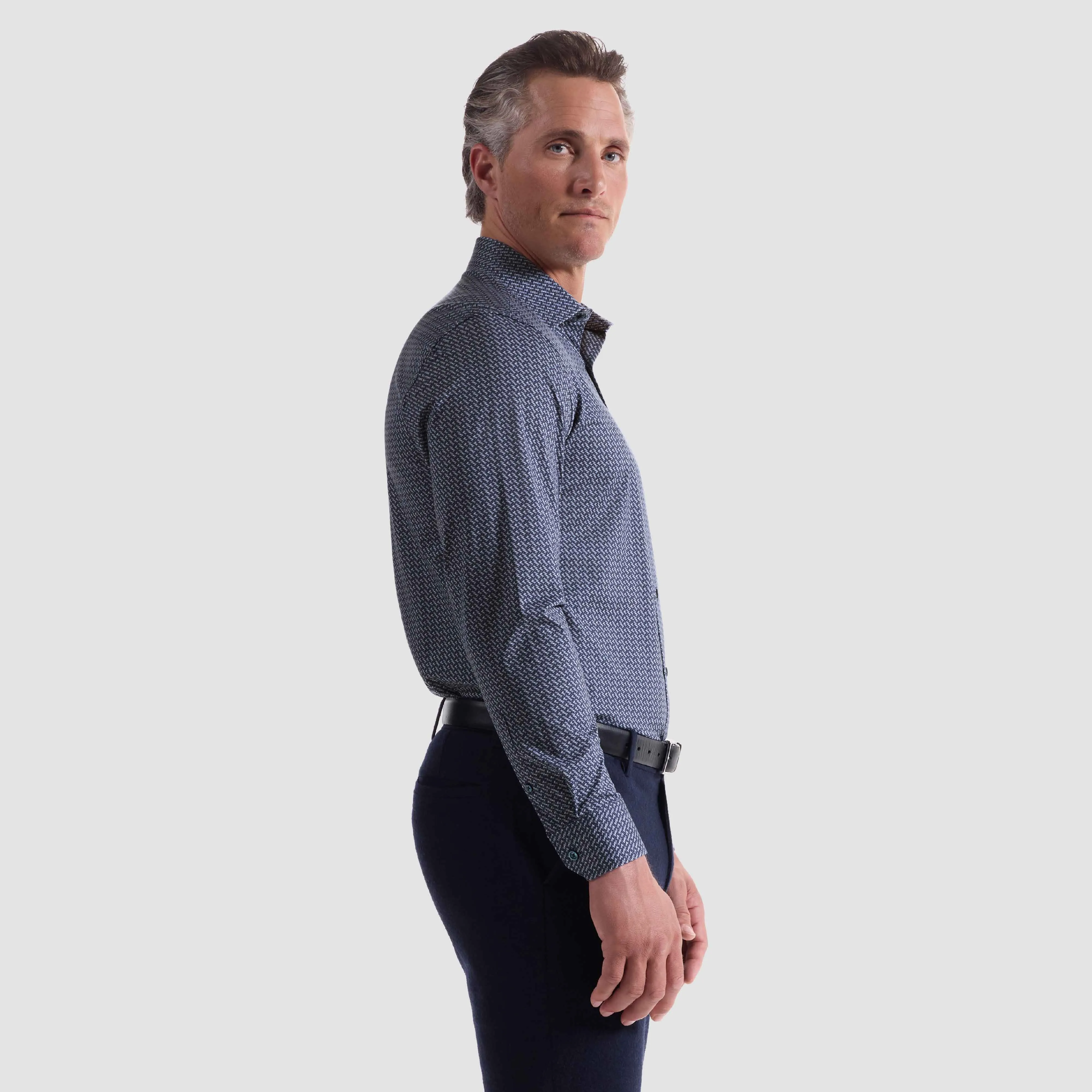 James Chevron OoohCotton Shirt sold by Bugatchi product image thumbnail 3