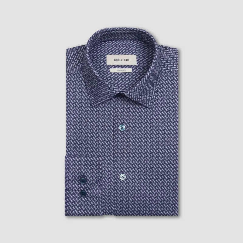 James Chevron OoohCotton Shirt sold by Bugatchi