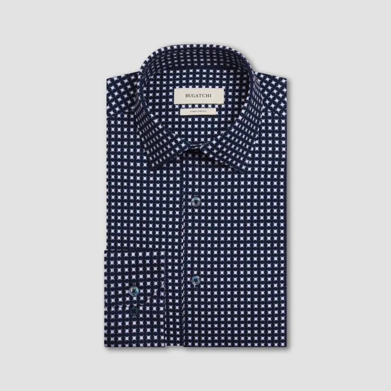 James Mini Grid OoohCotton Shirt sold by Bugatchi