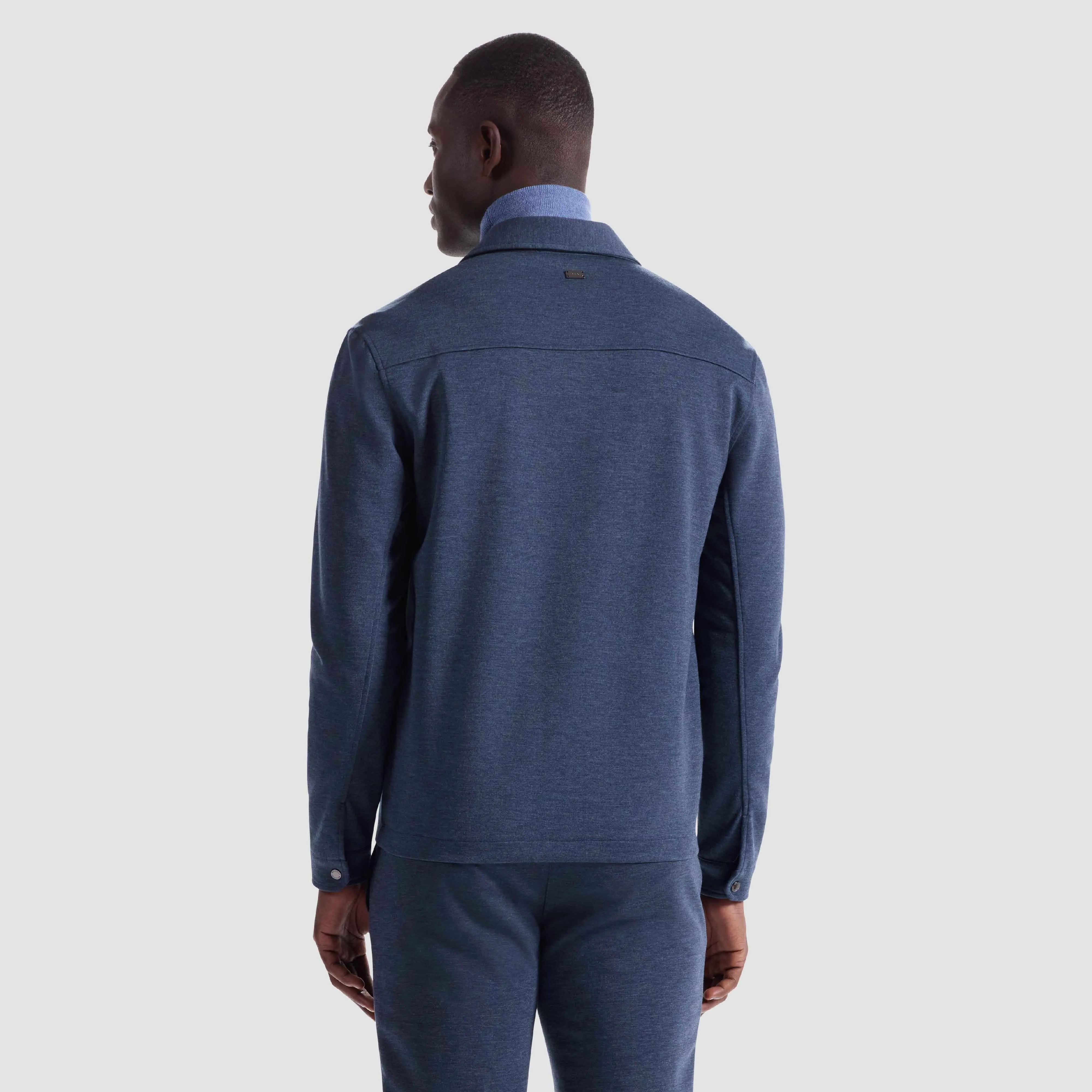 Soft Touch Performance Melange Knit Shirt sold by Bugatchi product image thumbnail 4