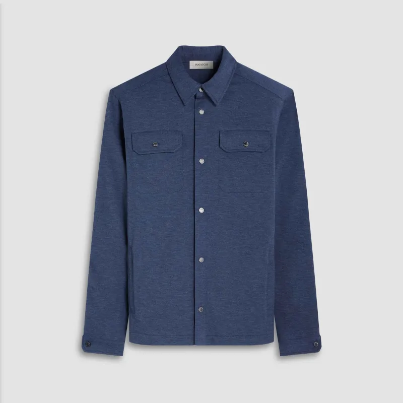 Soft Touch Performance Melange Knit Shirt sold by Bugatchi