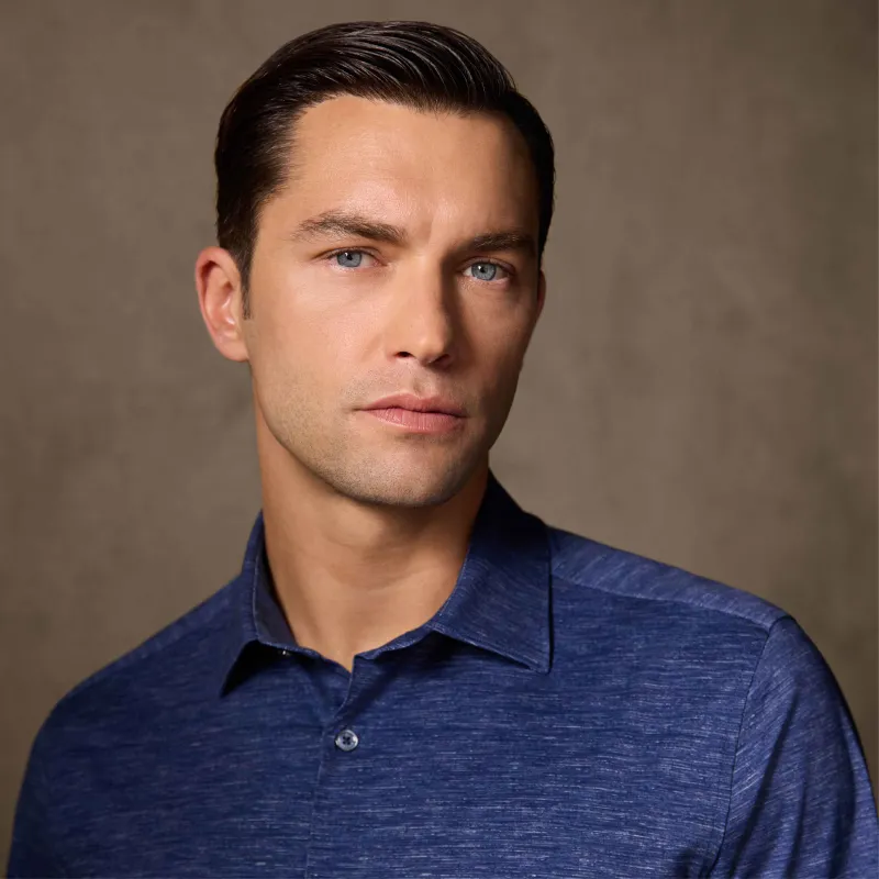 James Heathered OoohCotton Shirt sold by Bugatchi