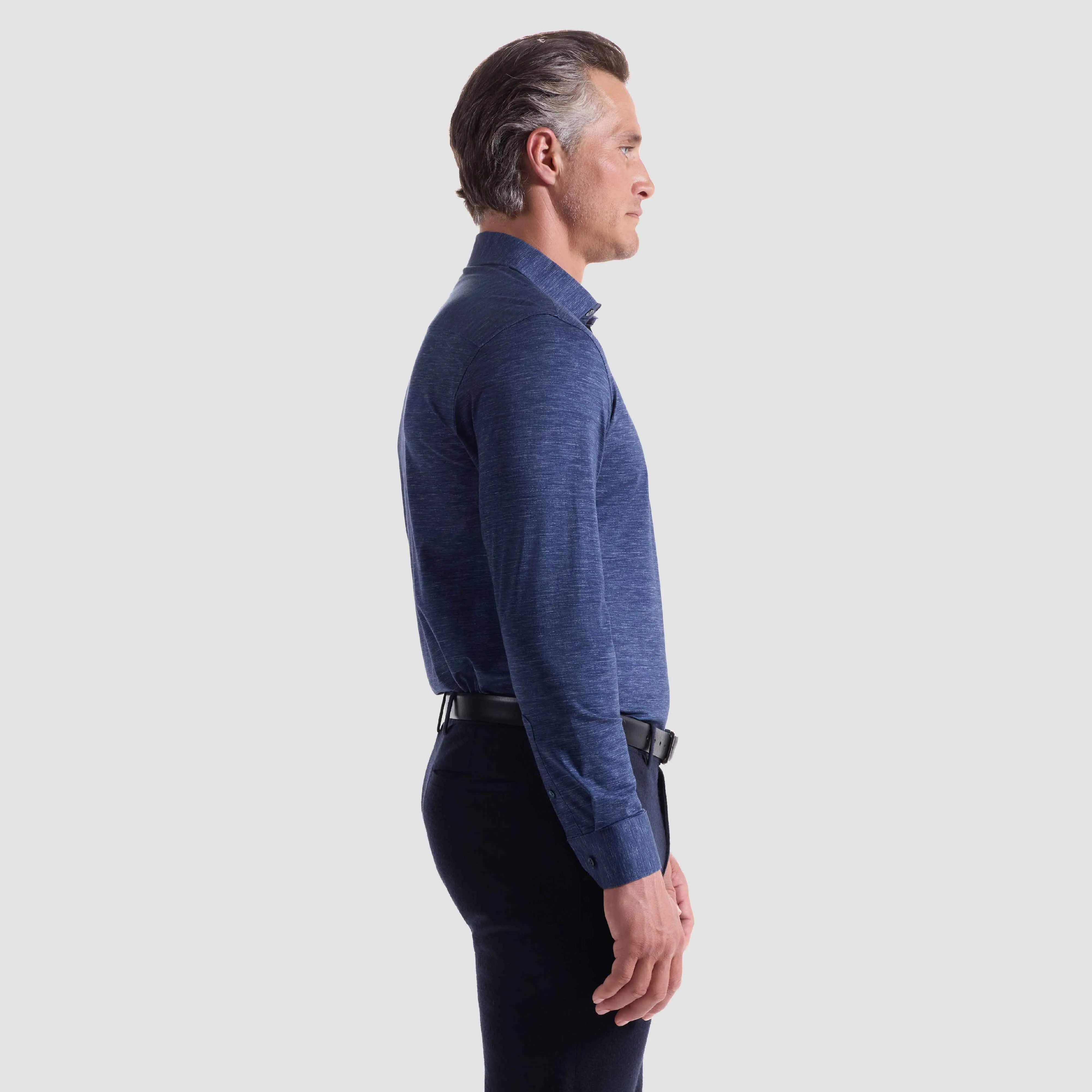 James Heathered OoohCotton Shirt sold by Bugatchi product image thumbnail 4