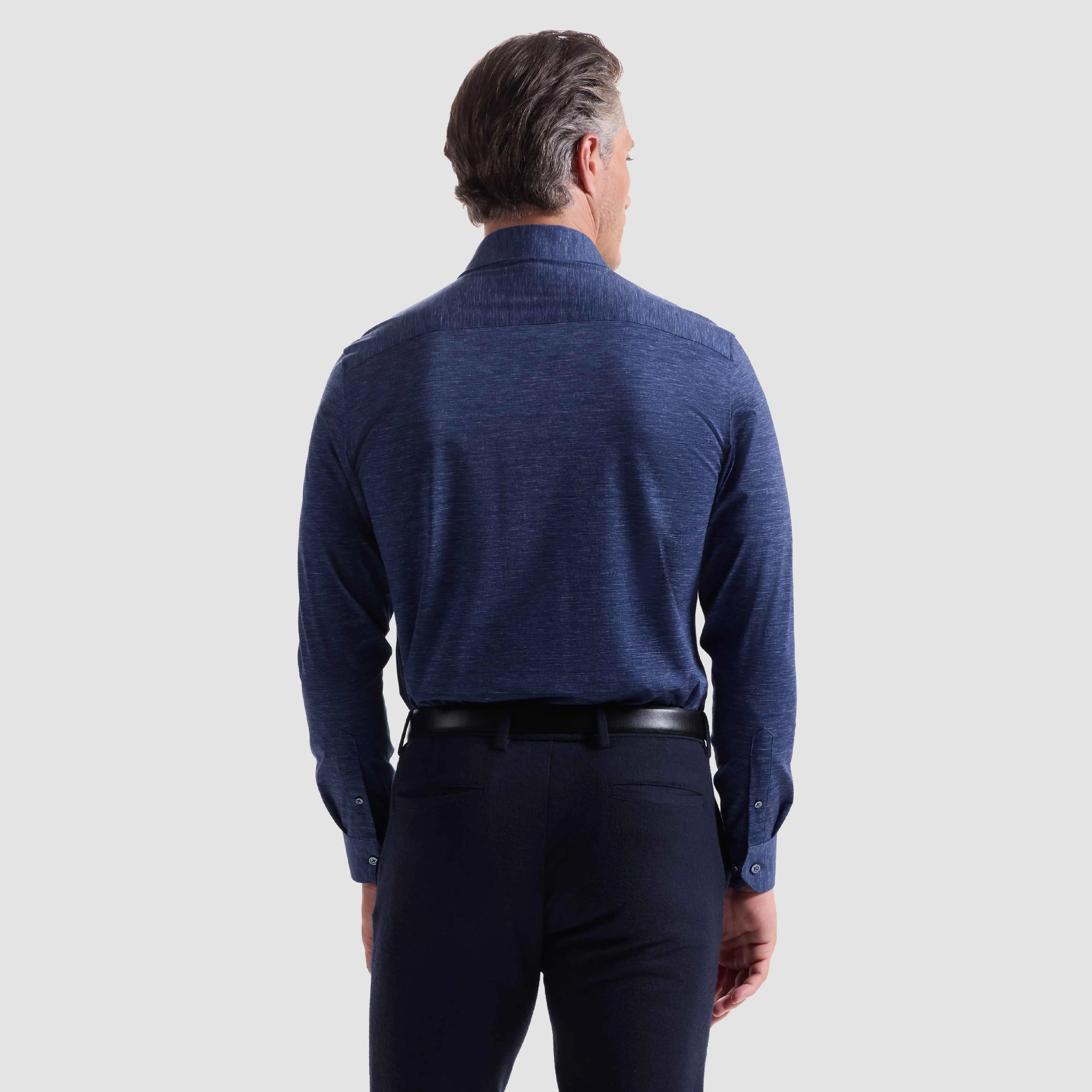 James Heathered OoohCotton Shirt sold by Bugatchi product image thumbnail 5