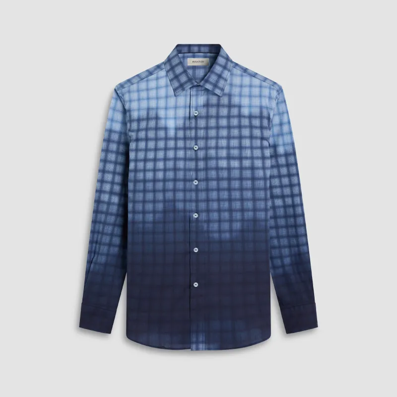Julian Gradient Check Shirt sold by Bugatchi