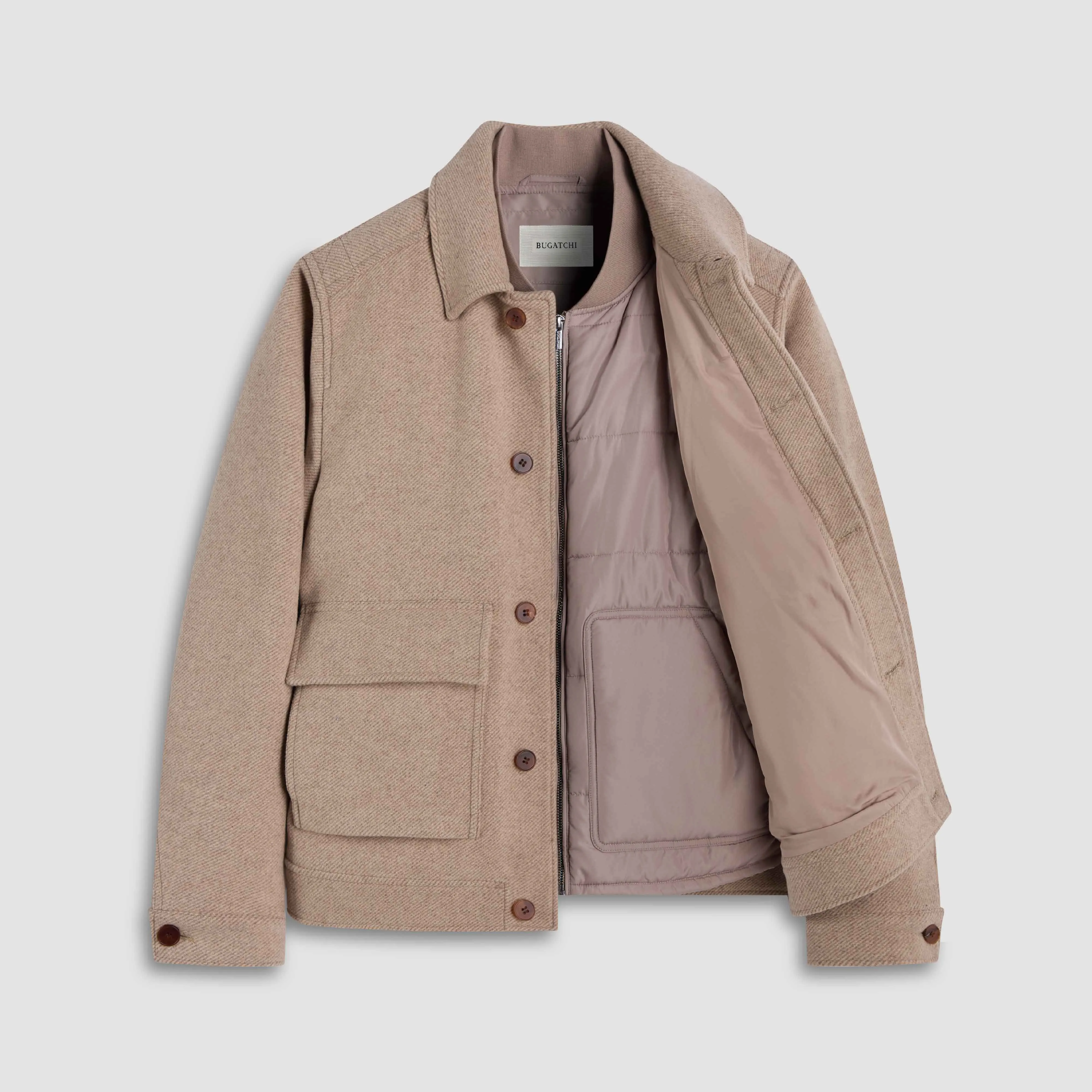 Two-In-One Jacket With Removable Nylon Vest sold by Bugatchi product image thumbnail 3