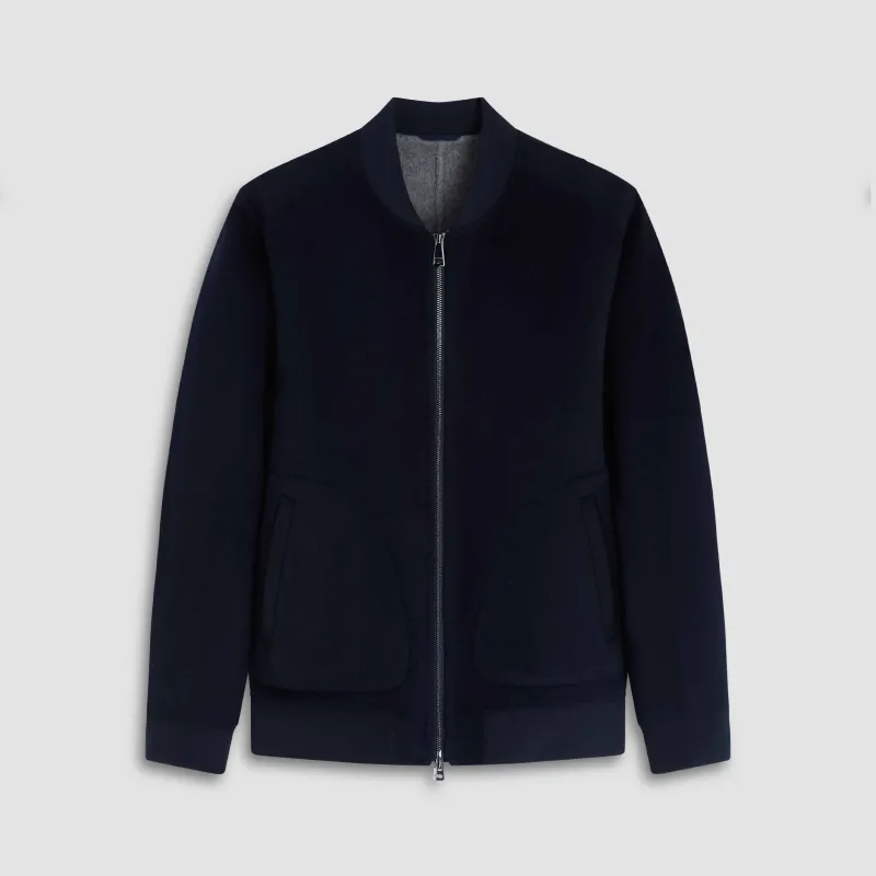 Double-Faced Brushed Bomber Jacket sold by Bugatchi