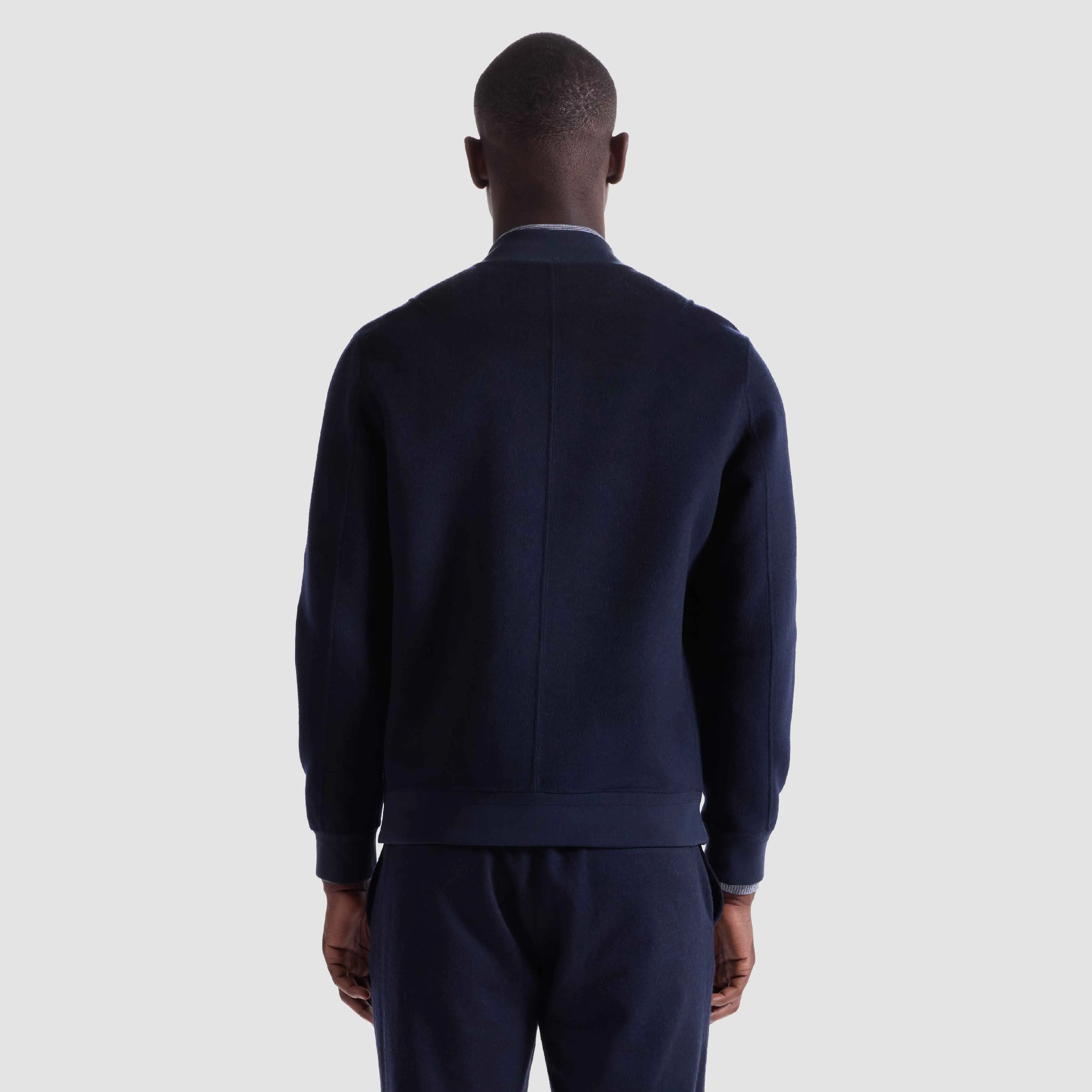 Double-Faced Brushed Bomber Jacket sold by Bugatchi product image thumbnail 4