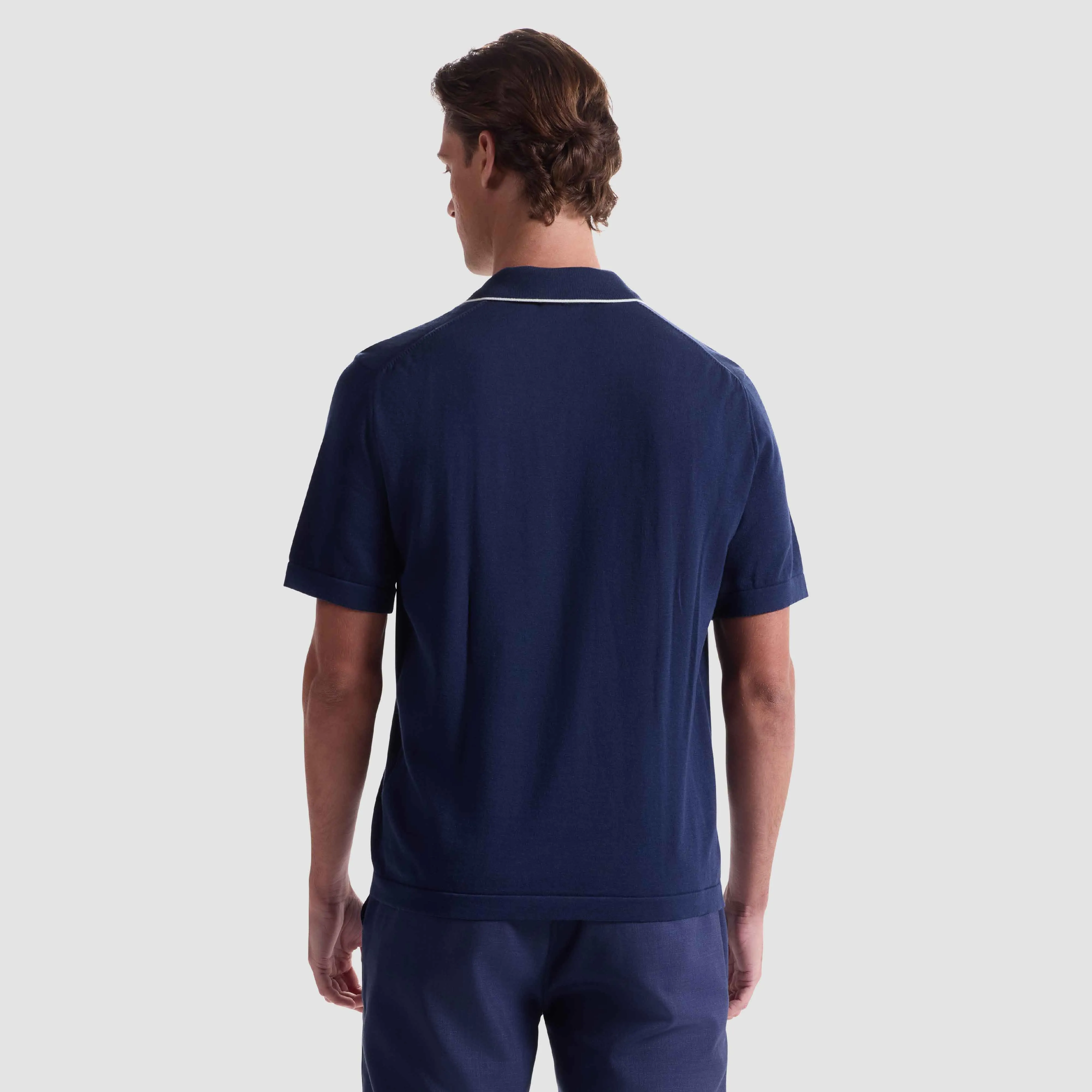 Cotton Silk Johnny Collar Sweater sold by Bugatchi product image thumbnail 4