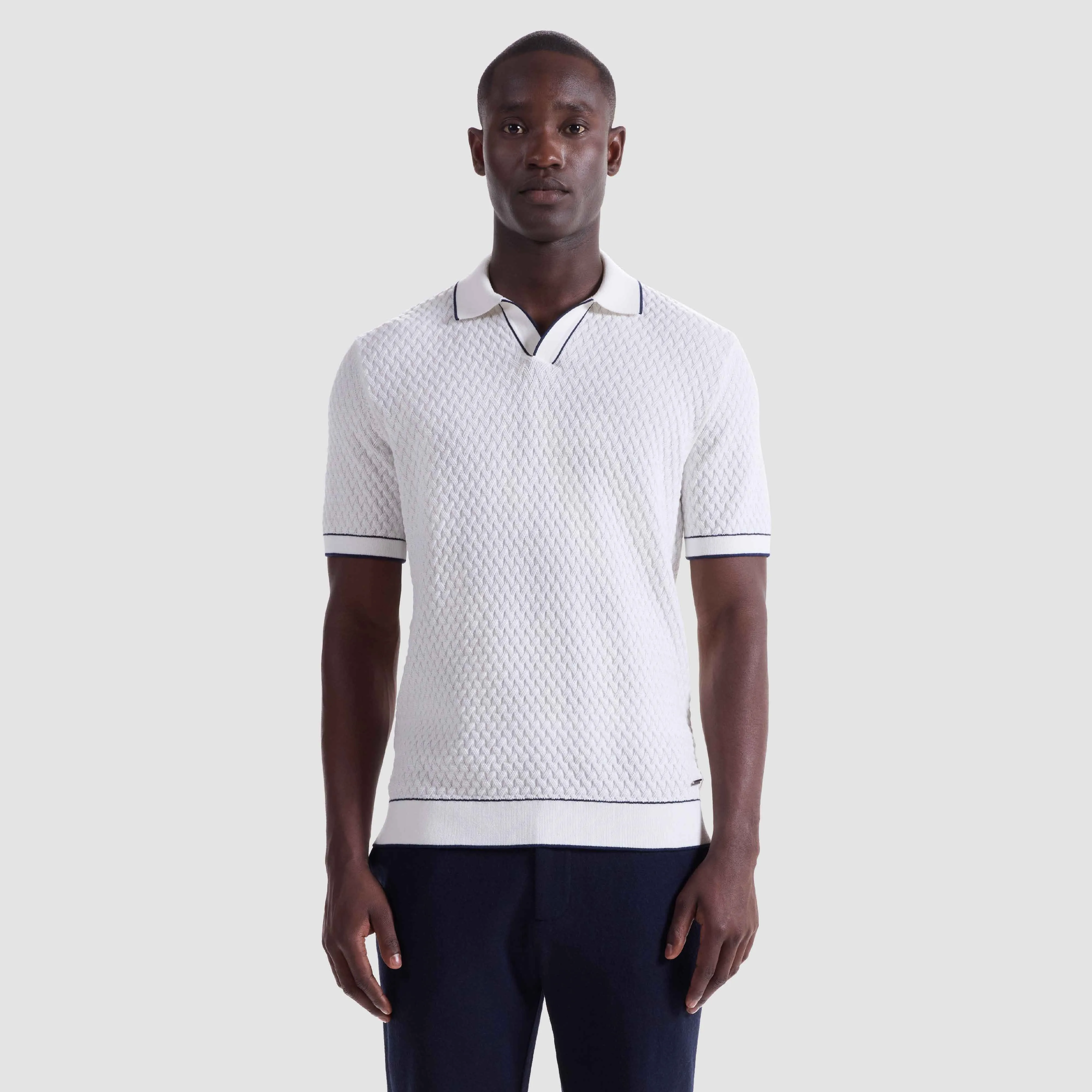 Diamond Cable Polo Sweater sold by Bugatchi product image thumbnail 2