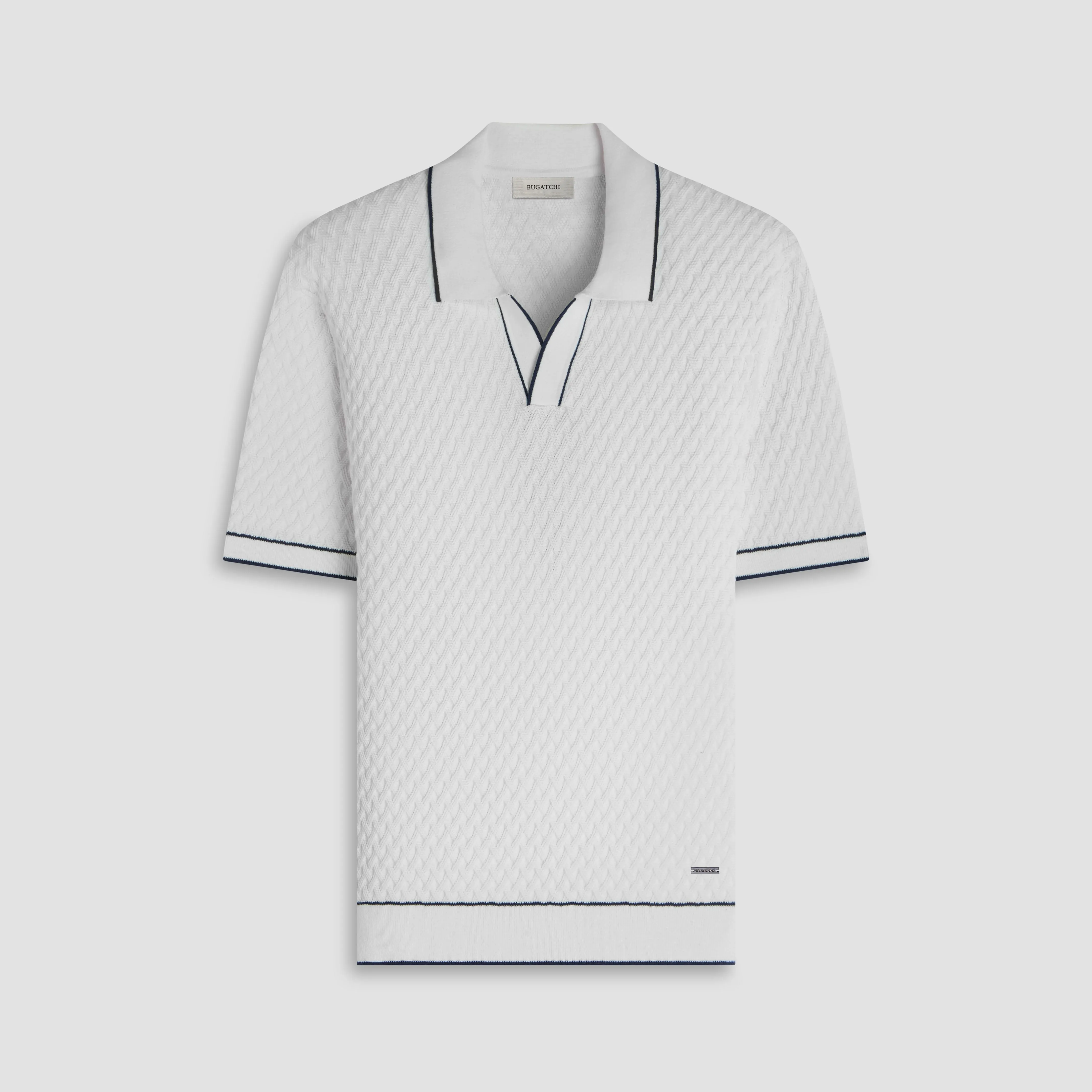 Diamond Cable Polo Sweater sold by Bugatchi