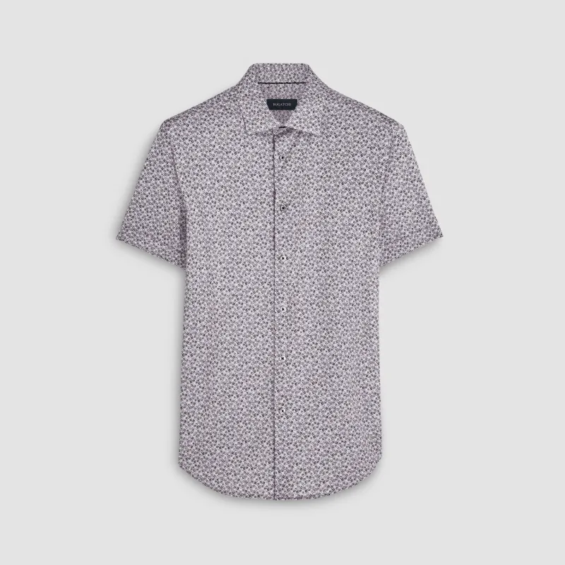 Miles Abstract OoohCotton Short Sleeve Shirt sold by Bugatchi
